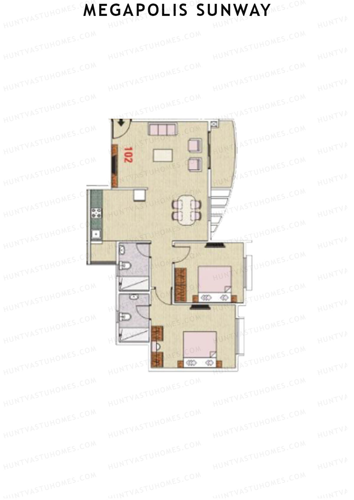 Megapolis Sunway Wing A10 Unit 2 Floor Plan