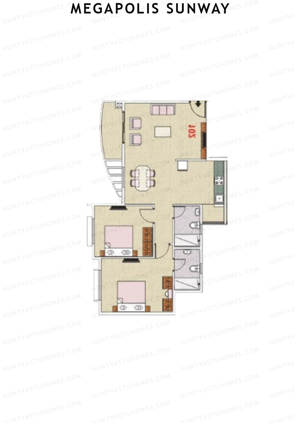 Megapolis Sunway Wing A10 Unit 3 Floor Plan