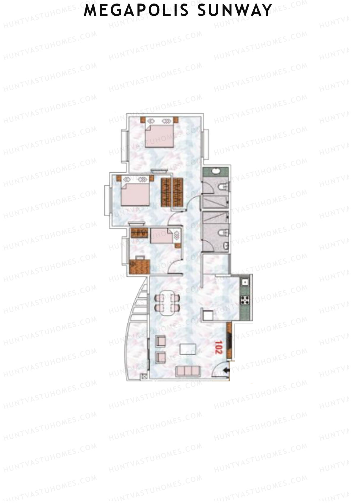 Megapolis Sunway Wing A10 Unit 4 Floor Plan