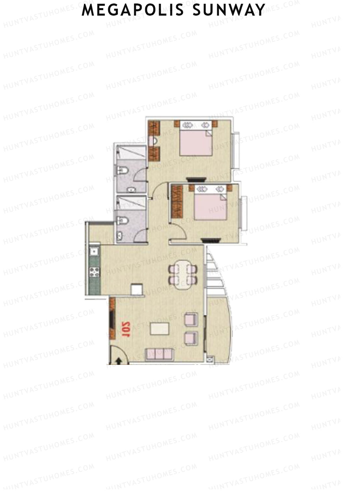 Megapolis Sunway Wing A11 Unit 1 Floor Plan