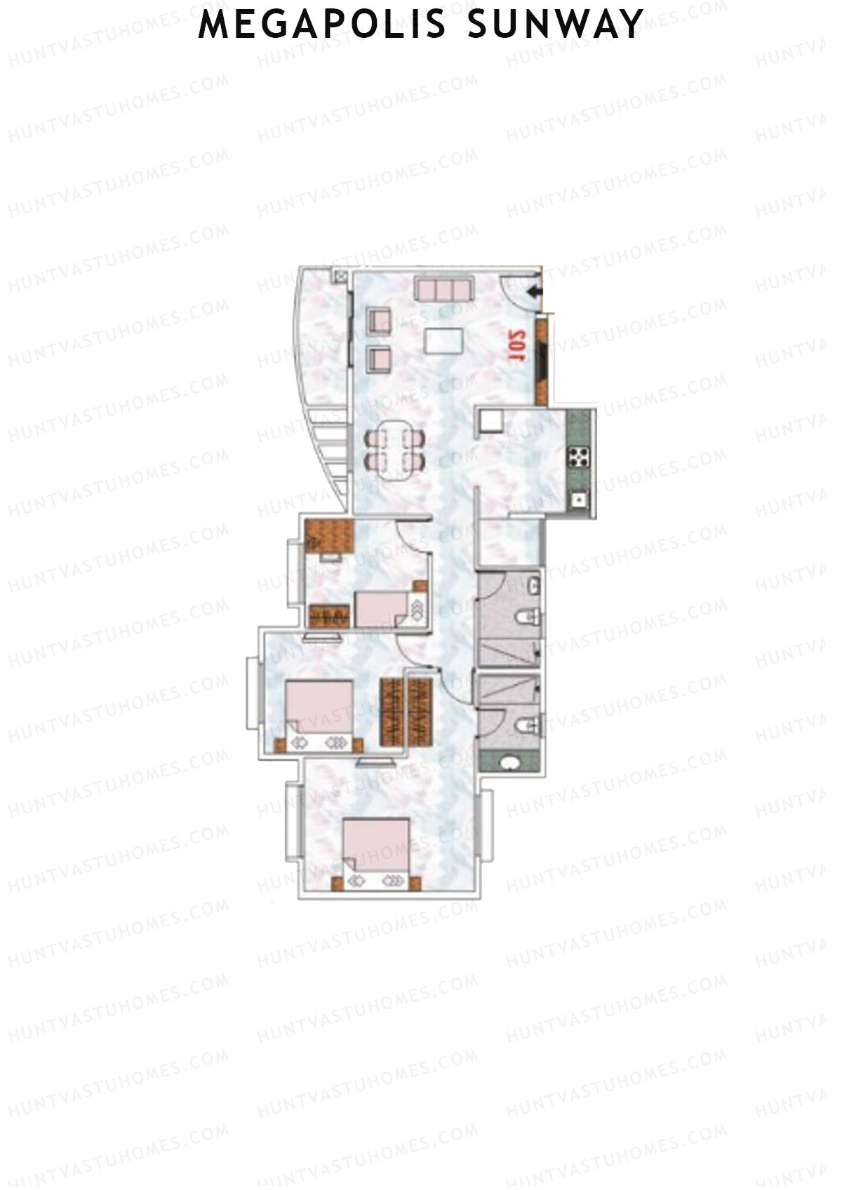 Megapolis Sunway Wing A18 Unit 1 Floor Plan