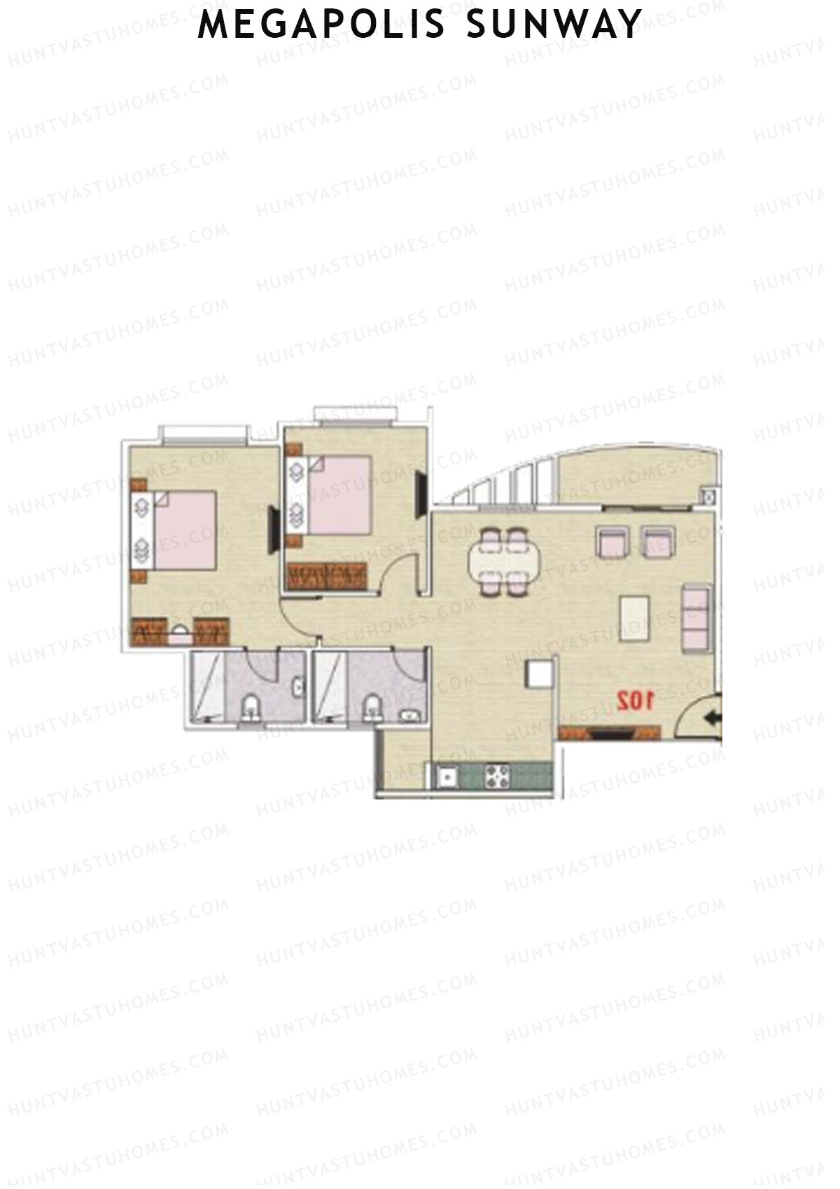 Megapolis Sunway Wing A1 Unit 1 Floor Plan