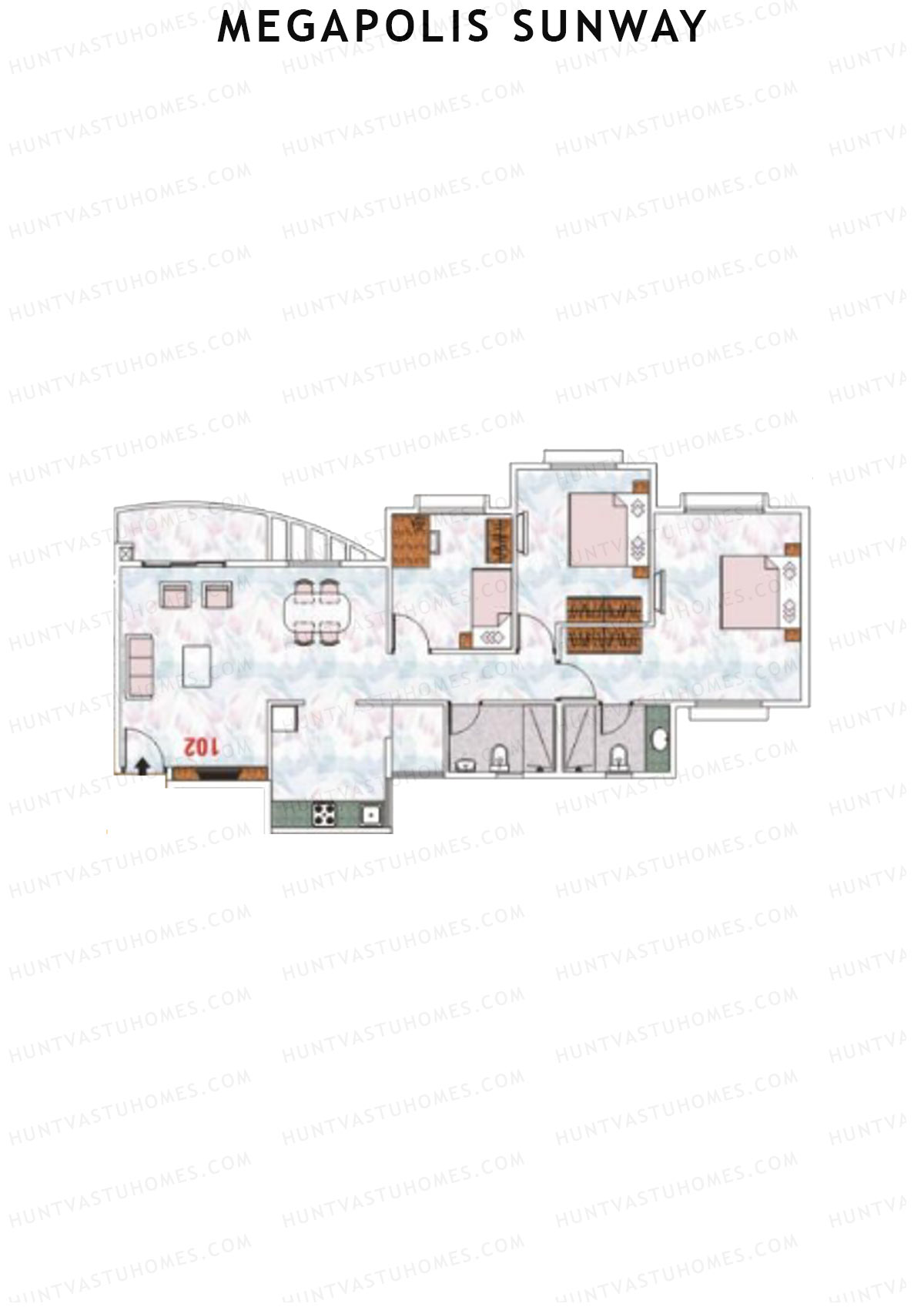 Megapolis Sunway Wing A1 Unit 2 Floor Plan