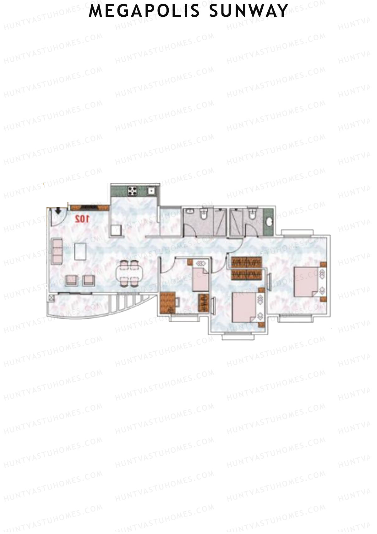 Megapolis Sunway Wing A1 Unit 3 Floor Plan