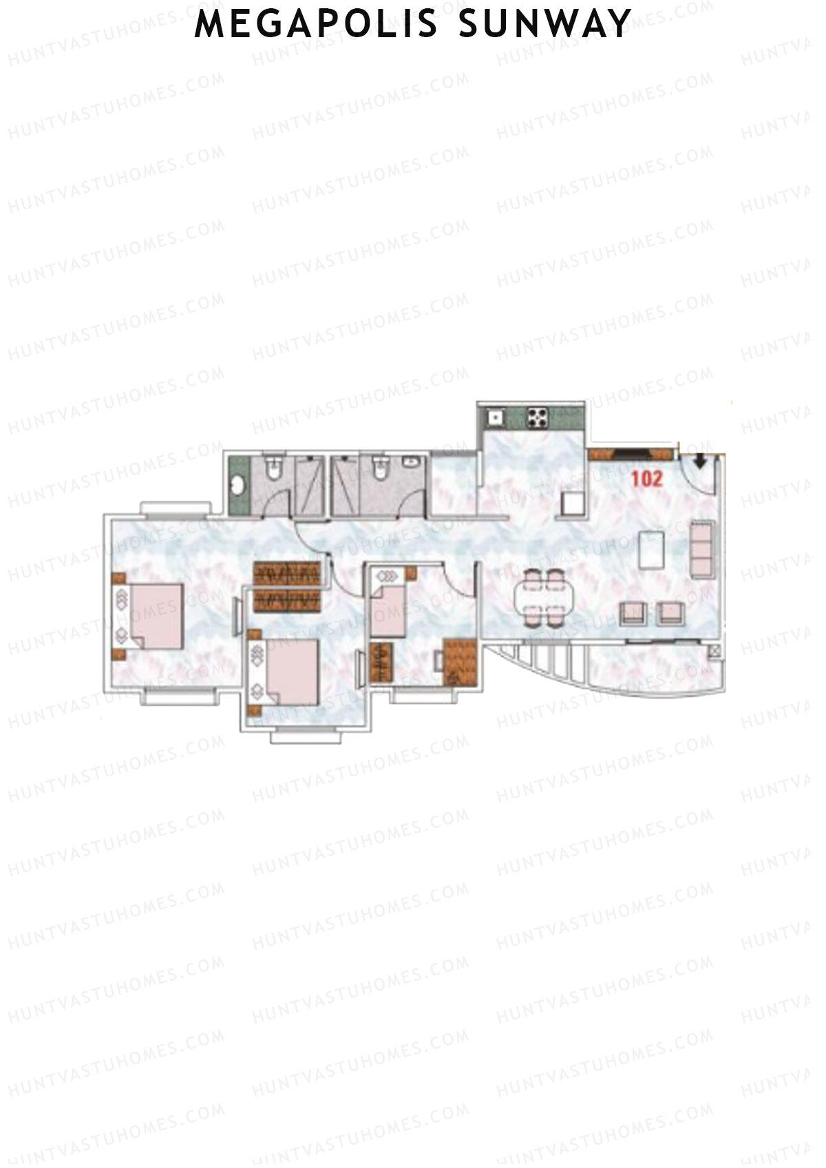 Megapolis Sunway Wing A3 Unit 4 Floor Plan