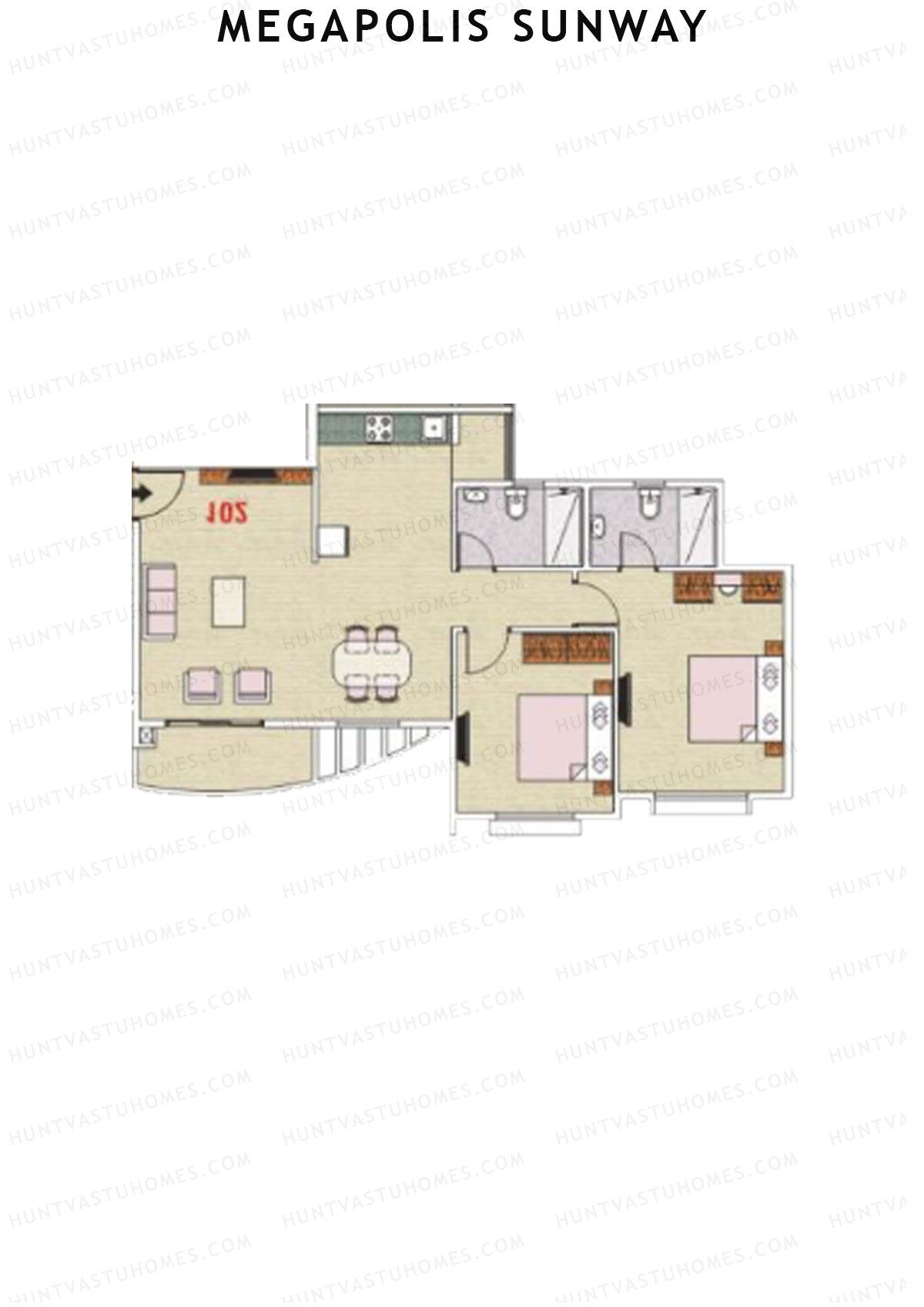 Megapolis Sunway Wing A7 Unit 1 Floor Plan