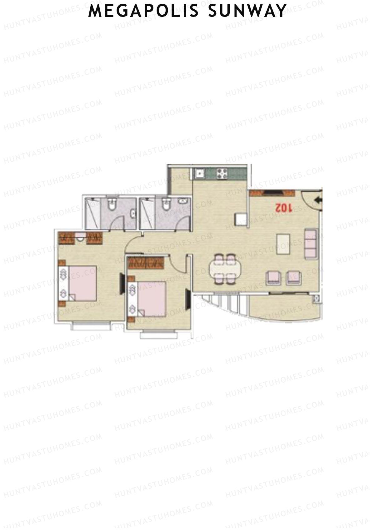 Megapolis Sunway Wing A7 Unit 2 Floor Plan