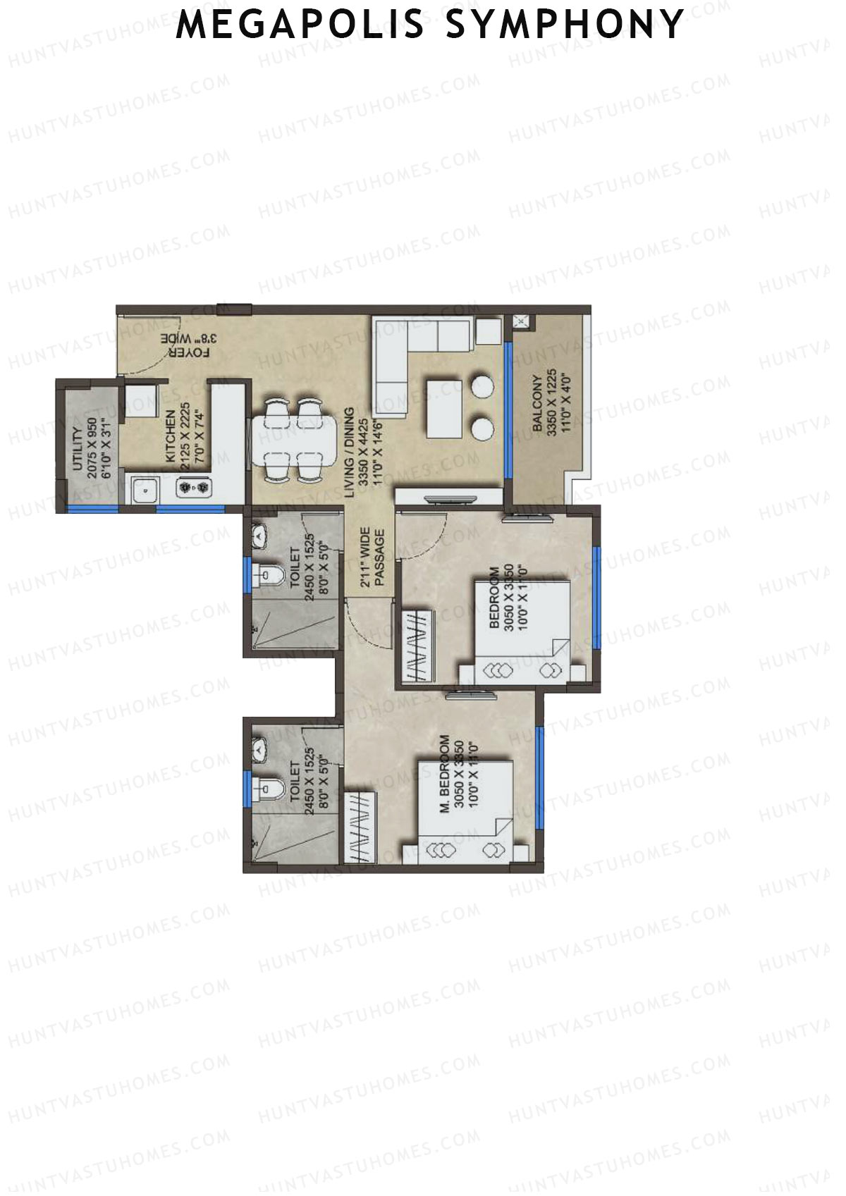 Megapolis Symphony Tower 1 Unit 10 Floor Plan