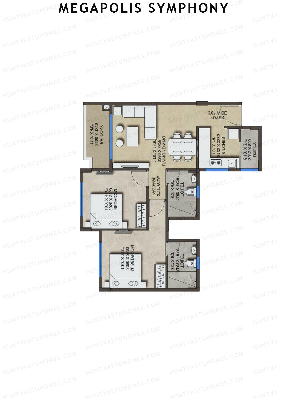 Megapolis Symphony Tower 1 Unit 3 Floor Plan