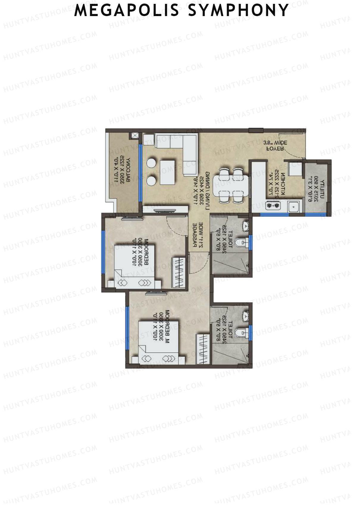 Megapolis Symphony Tower 1 Unit 7 Floor Plan