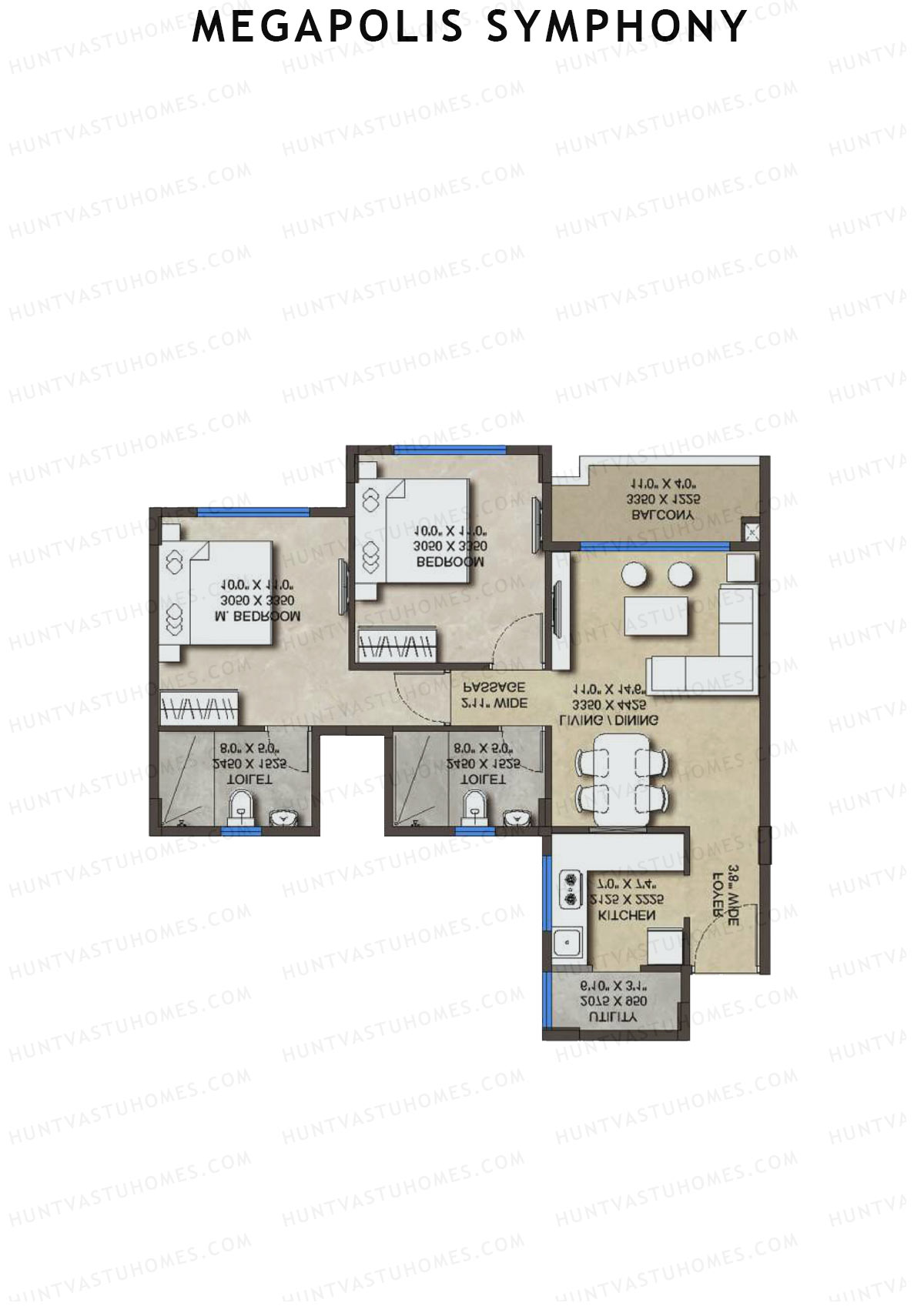 Megapolis Symphony Tower 2 Unit 7 Floor Plan
