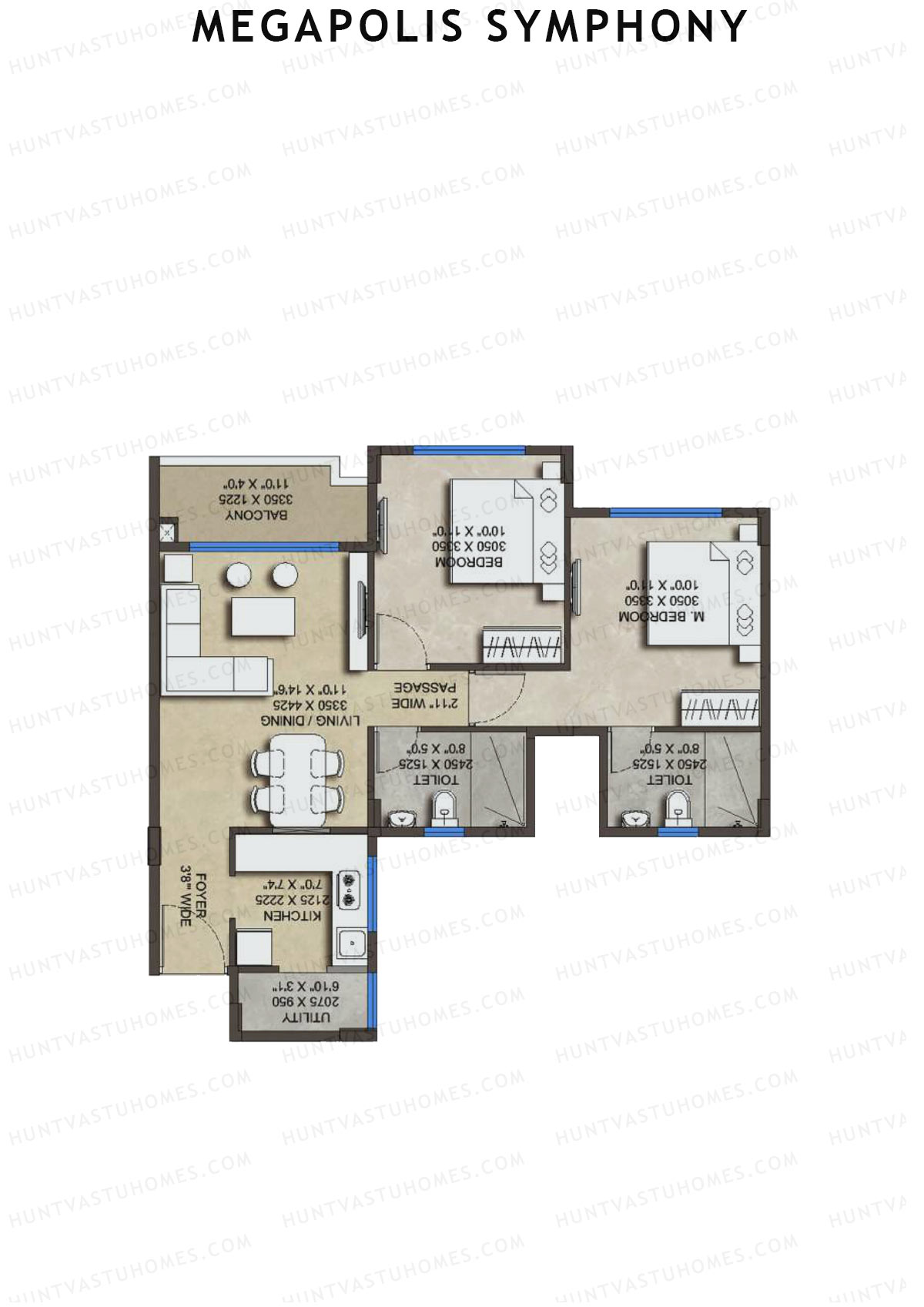 Megapolis Symphony Tower 2 Unit 8 Floor Plan