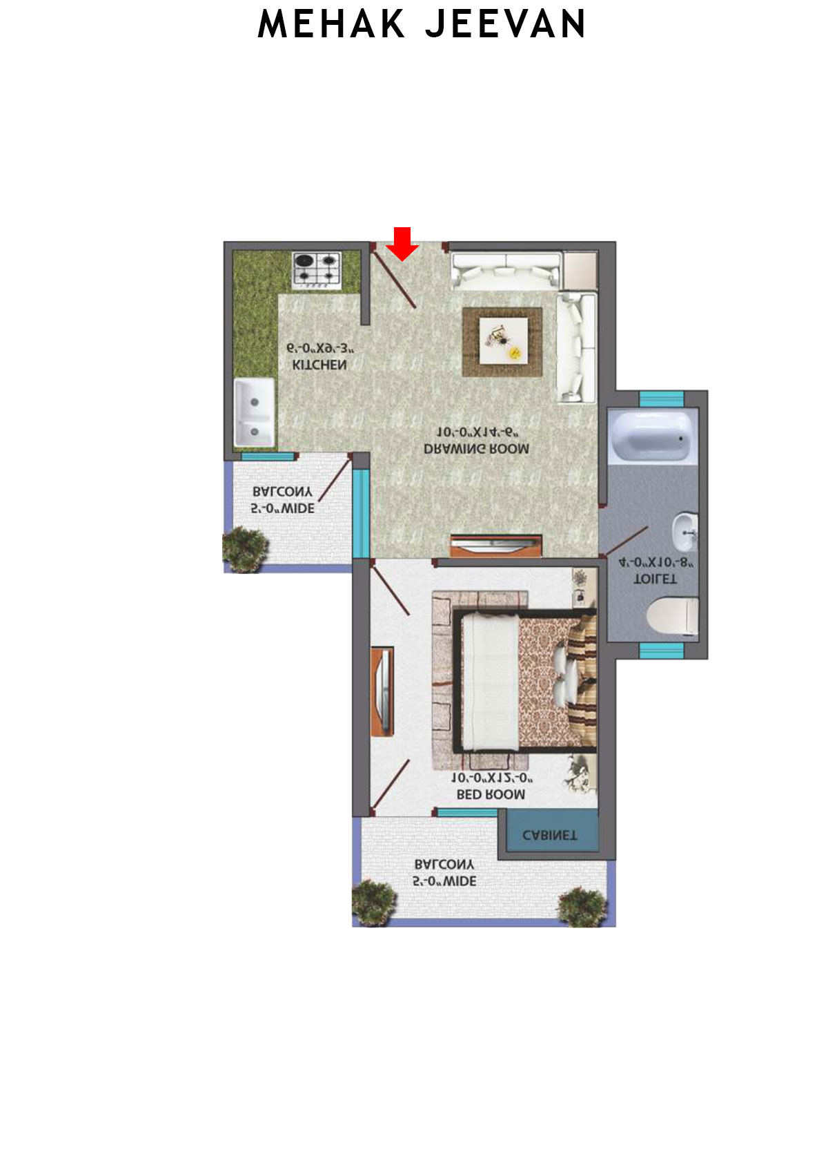 Mehak Jeevan Tower A Unit 2 Floor Plan