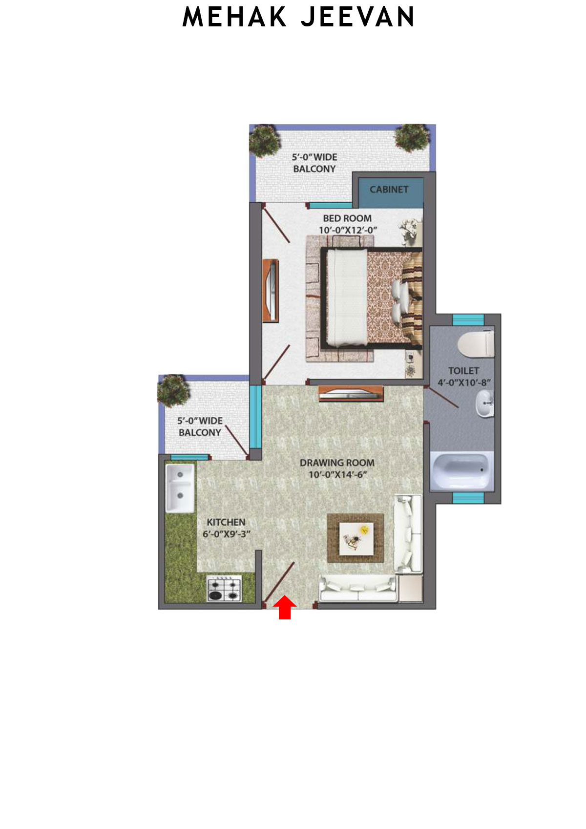 Mehak Jeevan Tower A Unit 7 Floor Plan