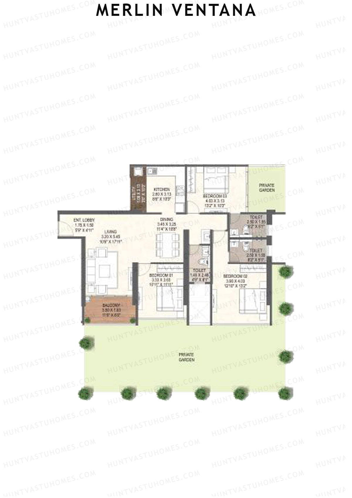 Merlin Ventana Tower C Unit 4 Floor Plan