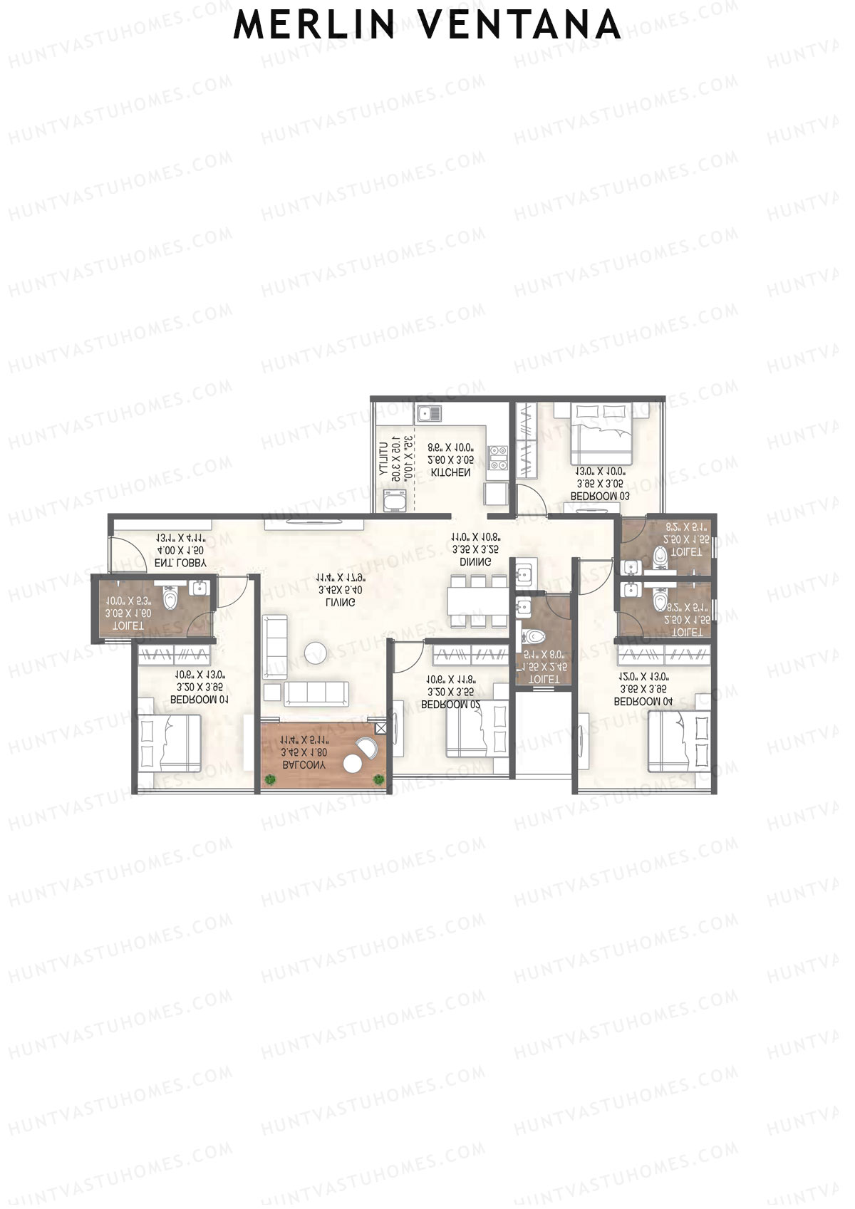 Merlin Ventana Tower C Unit 4 Floor Plan