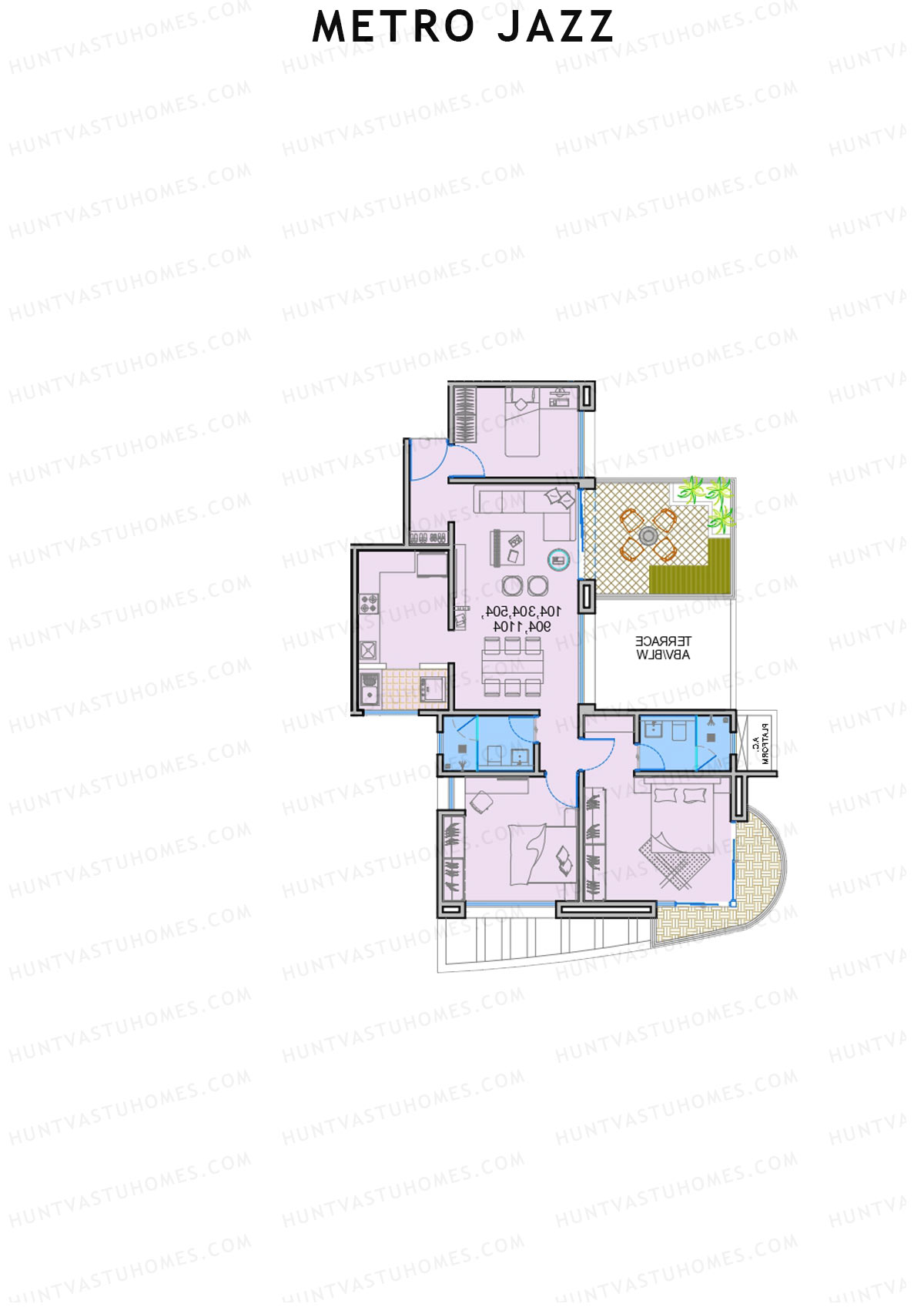 Metro Jazz Tower C Unit 3 Floor Plan