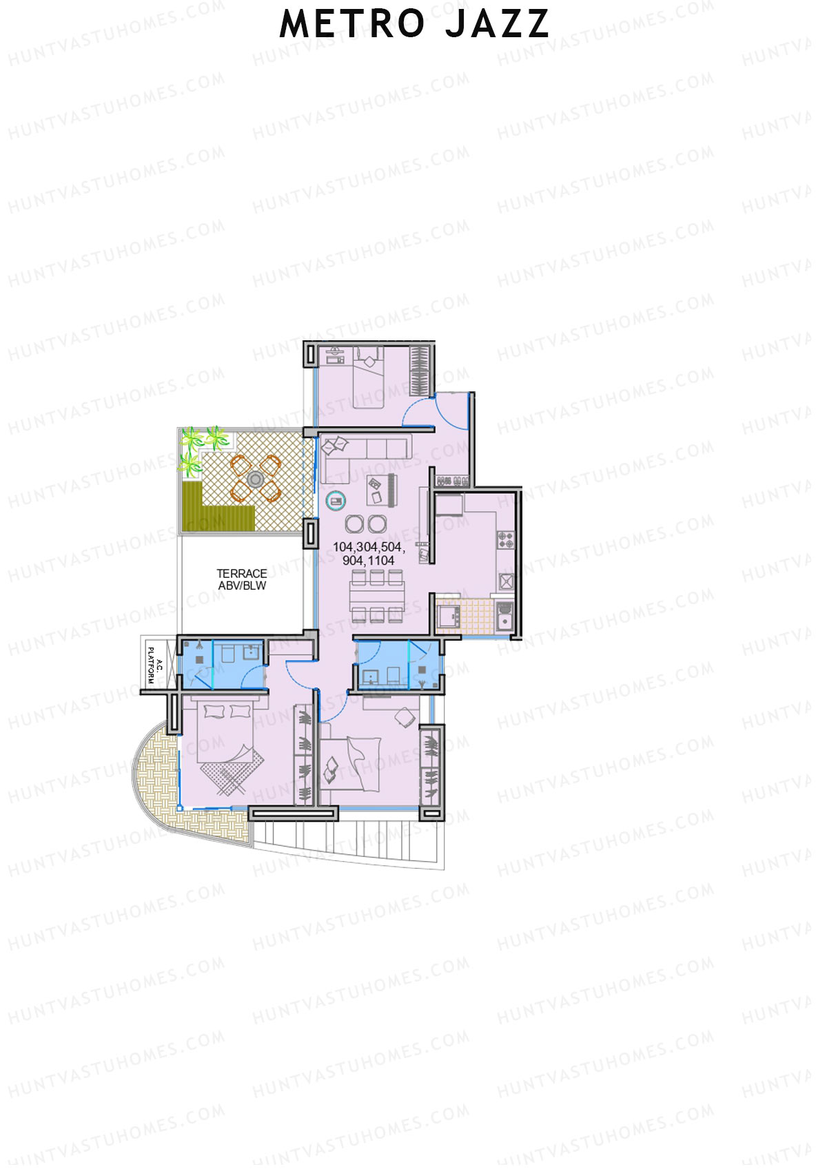 Metro Jazz Tower C Unit 4 Floor Plan