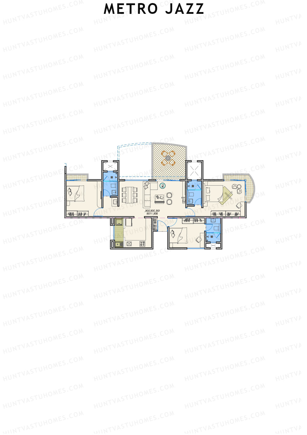 Metro Jazz Tower E Unit 1 Floor Plan