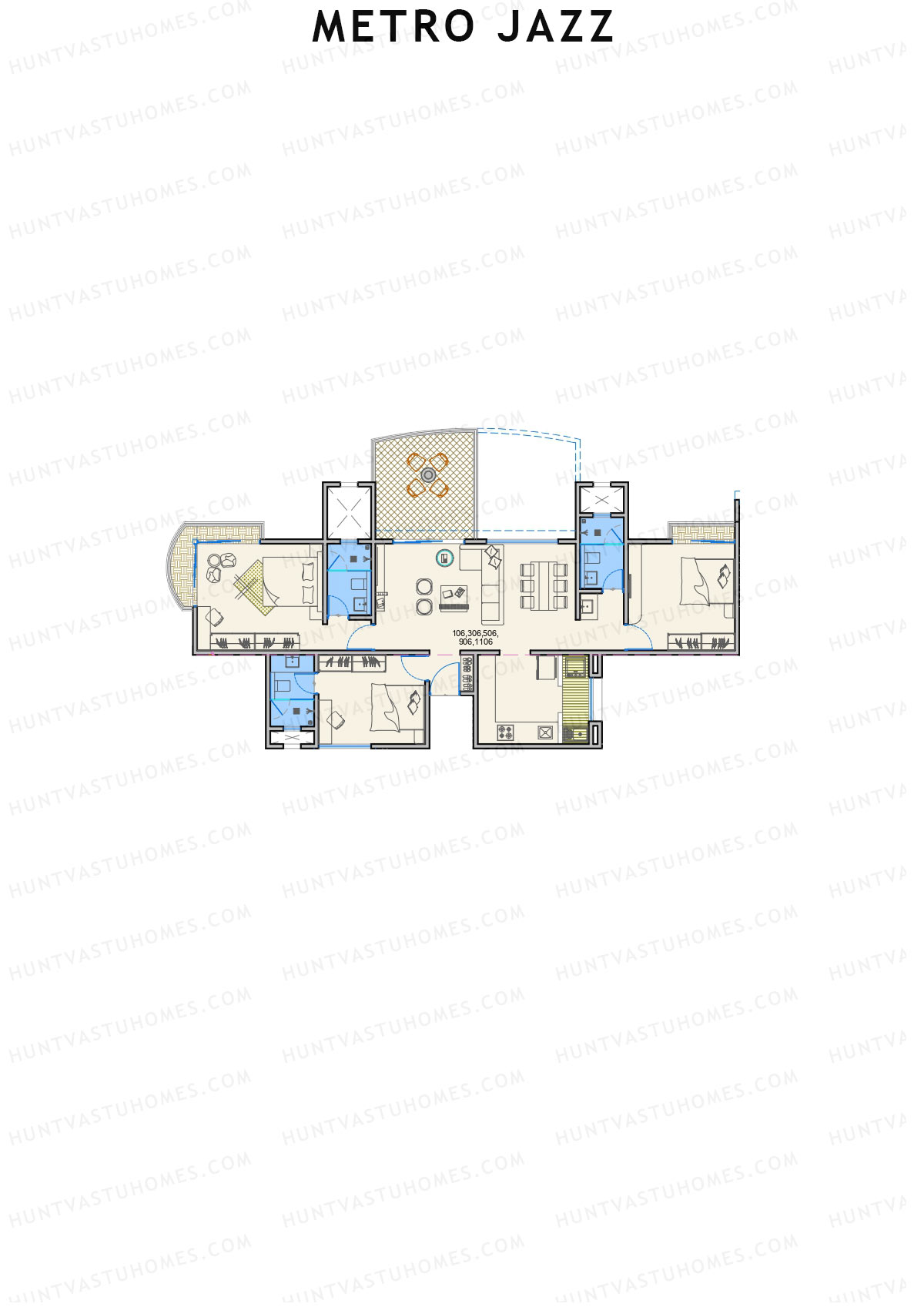 Metro Jazz Tower E Unit 6 Floor Plan