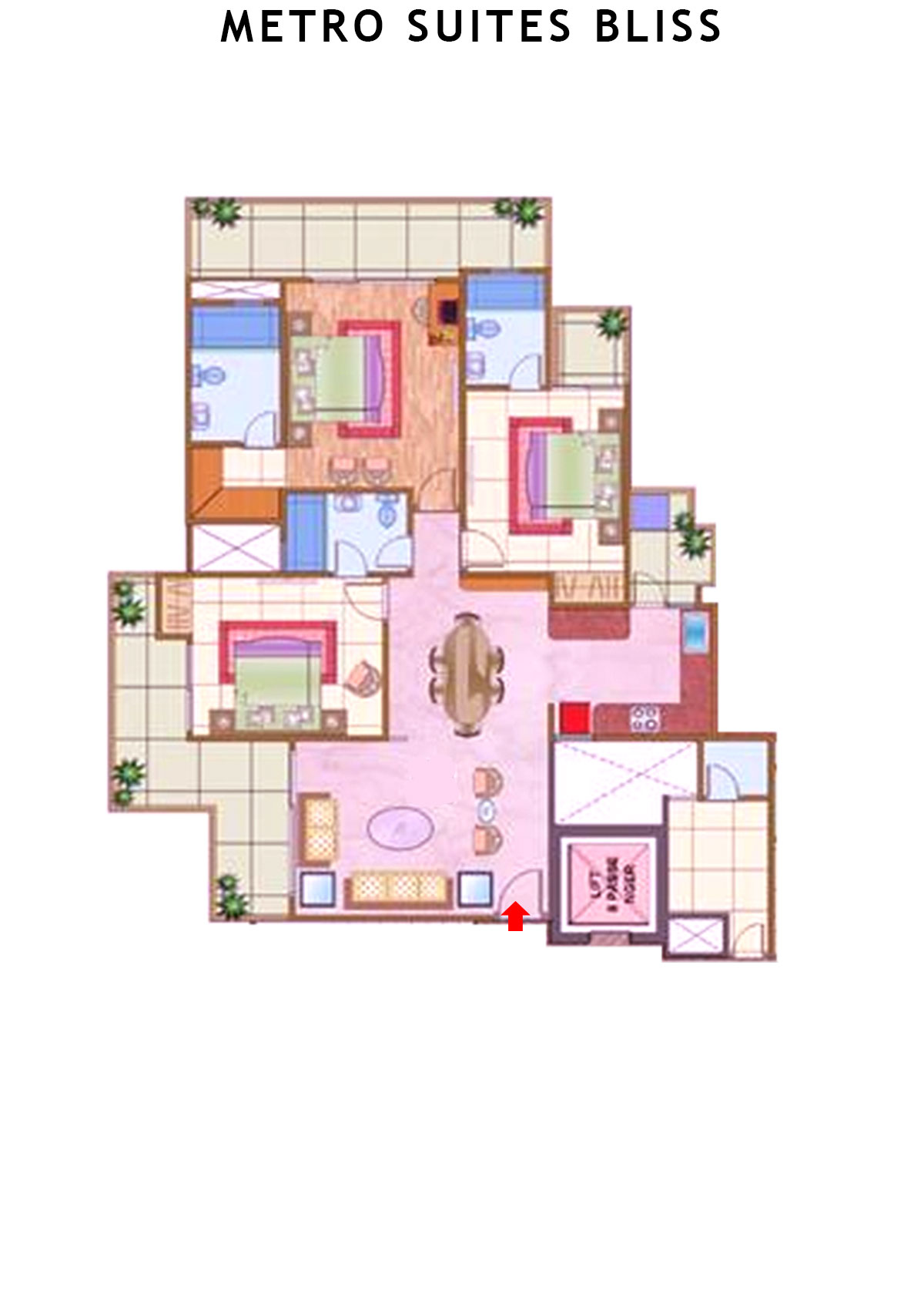 Metro Suites Bliss Tower A Unit 2 Floor Plan