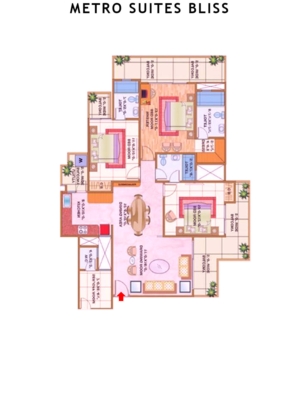 Metro Suites Bliss Tower A Unit 3 Floor Plan