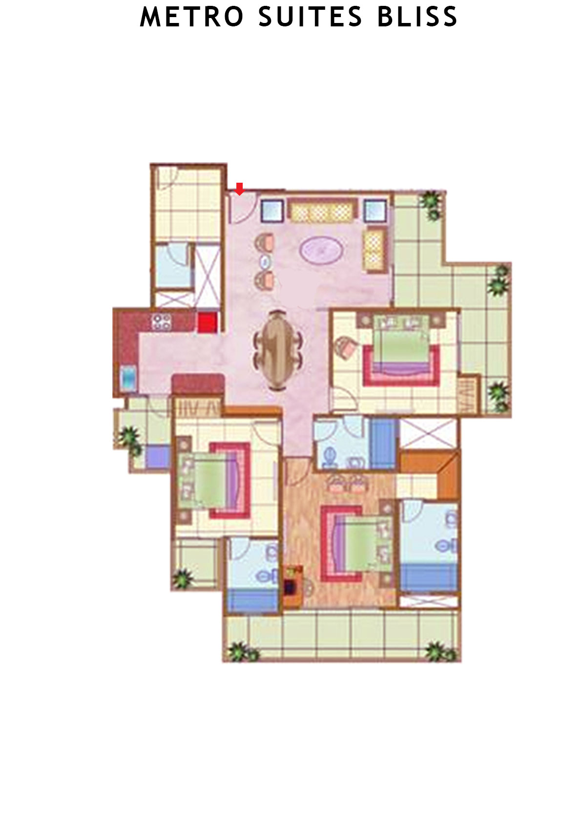 Metro Suites Bliss Tower A Unit 4 Floor Plan