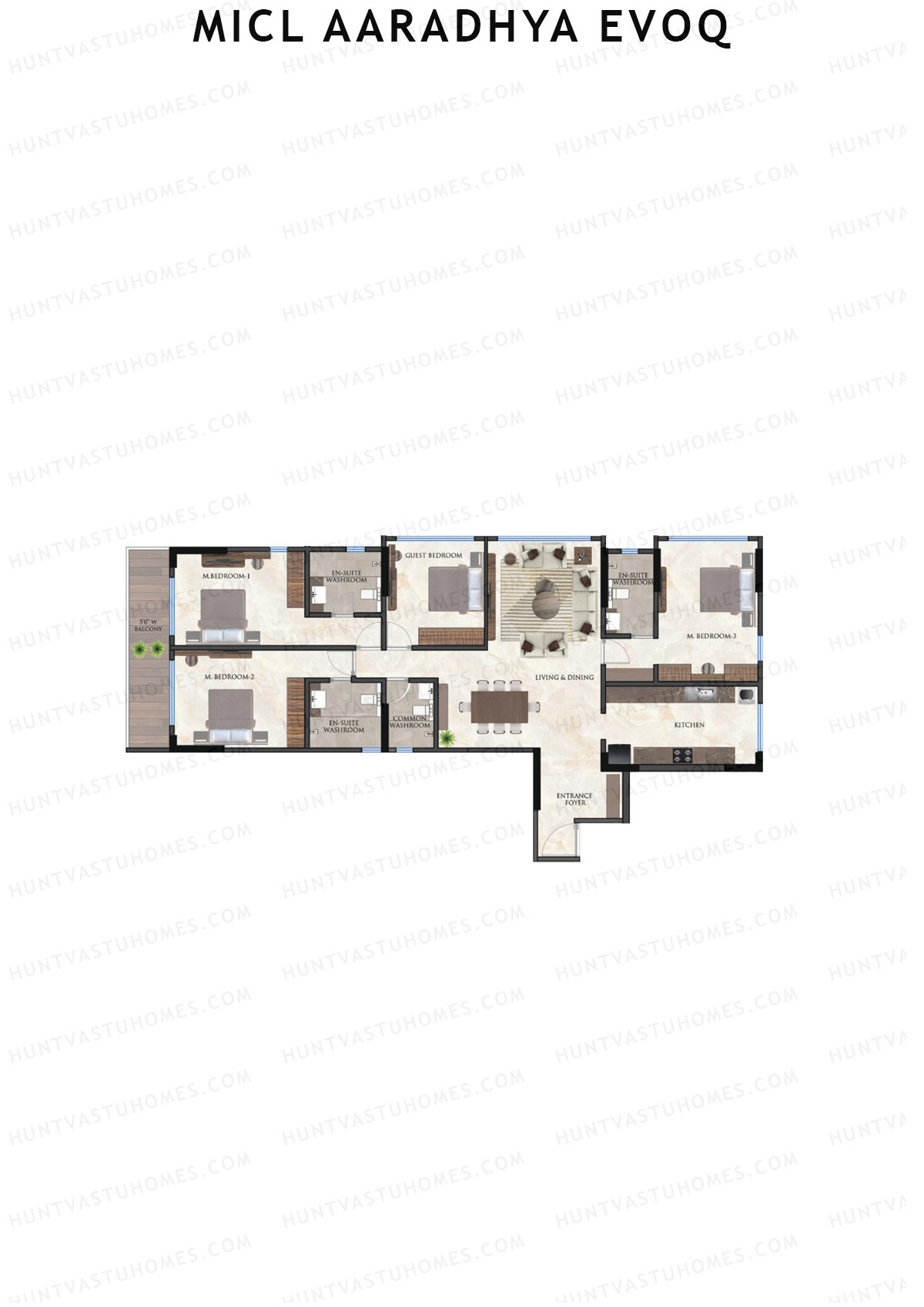 MICL Aaradhya Evoq Tower A Unit 5 Floor Plan