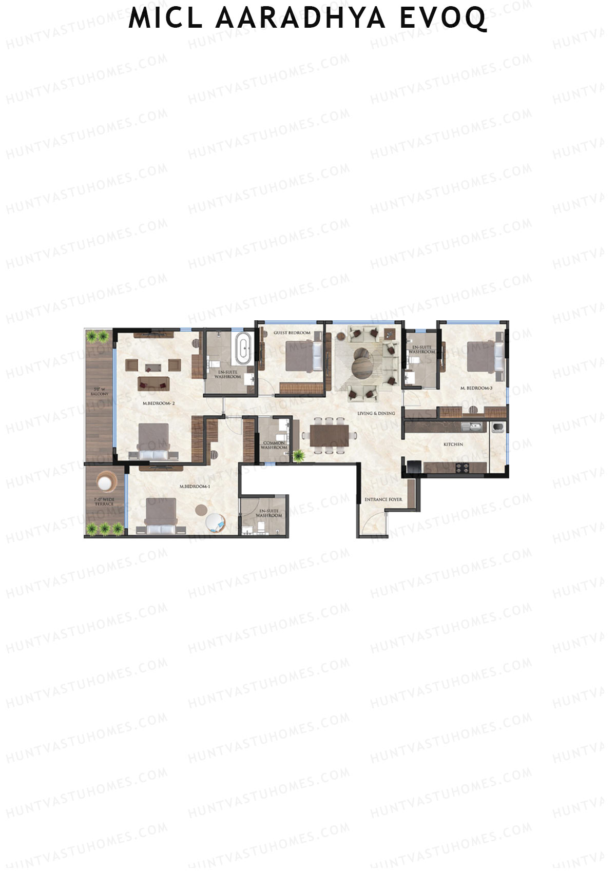 MICL Aaradhya Evoq Tower A Unit 5 Floor Plan