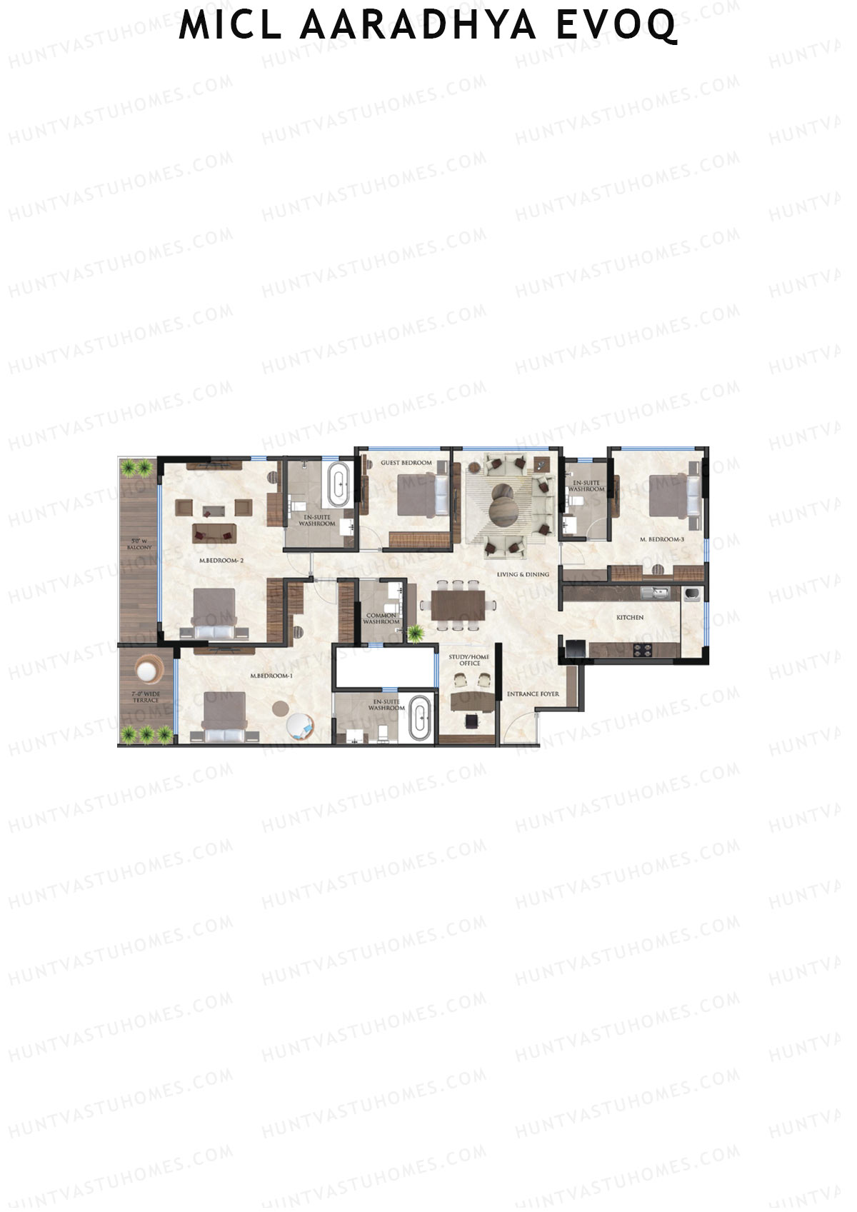 MICL Aaradhya Evoq Tower A Unit 5 Floor Plan