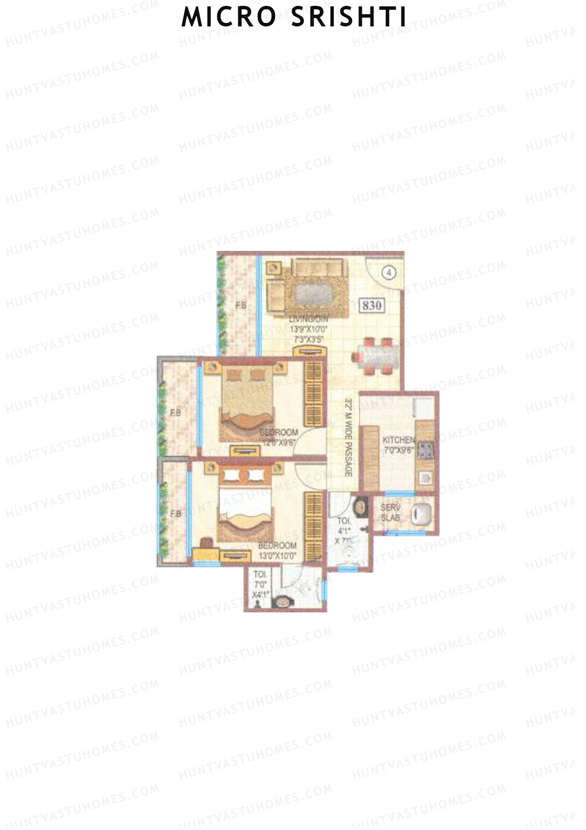 Micro Srishti Tower A Unit 4 Floor Plan