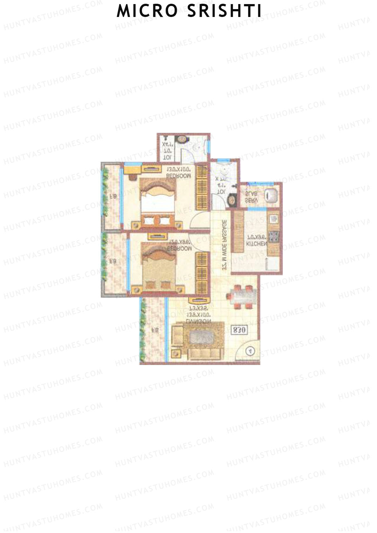 Micro Srishti Tower A Unit 5 Floor Plan