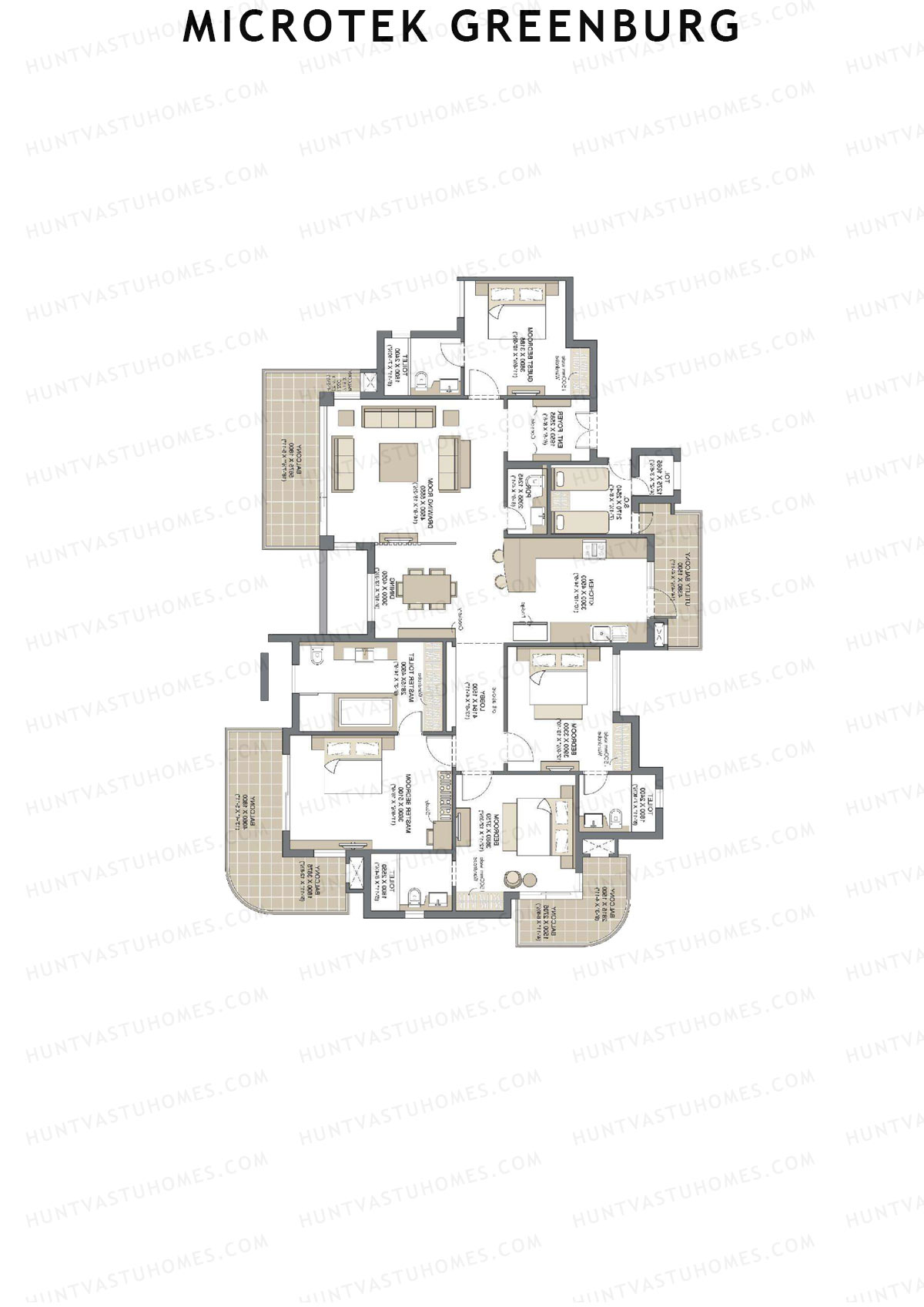 Microtek Greenburg Tower A Unit 1 Floor Plan
