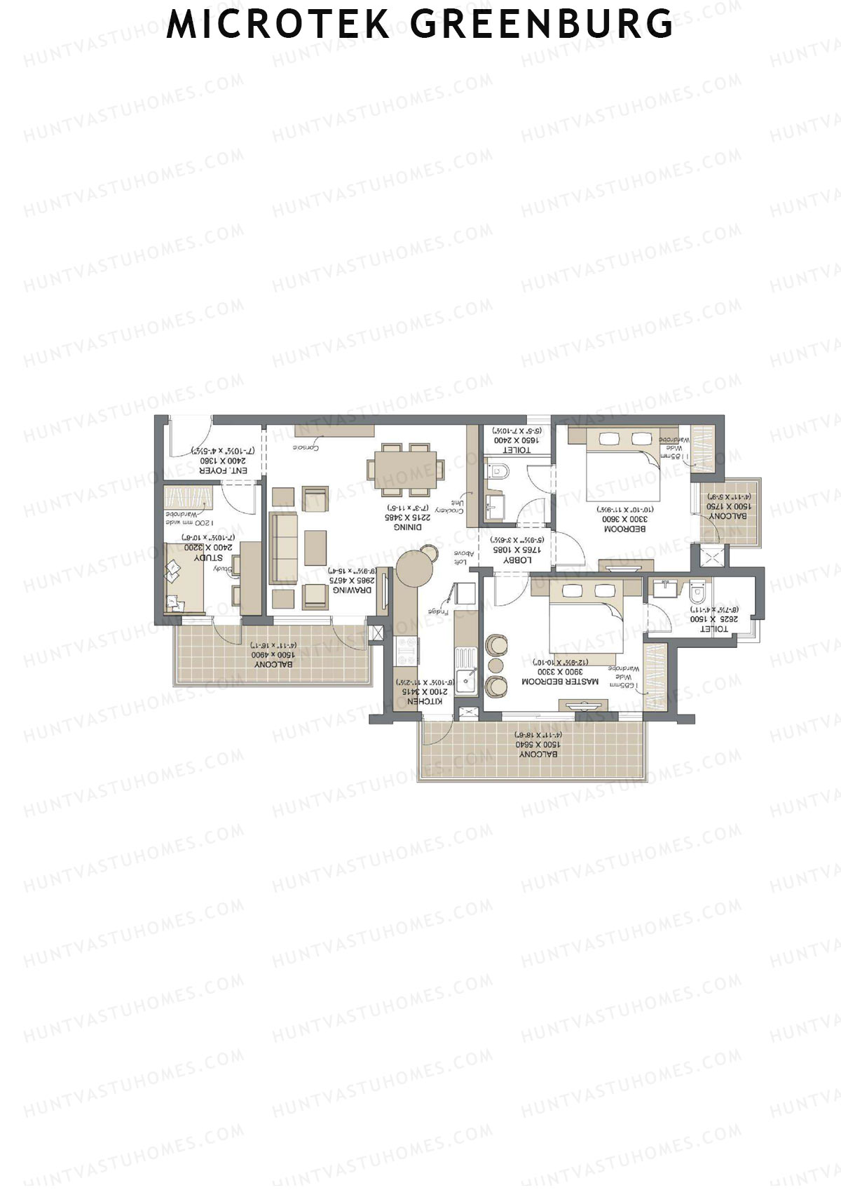 Microtek Greenburg Tower G Unit 4 Floor Plan