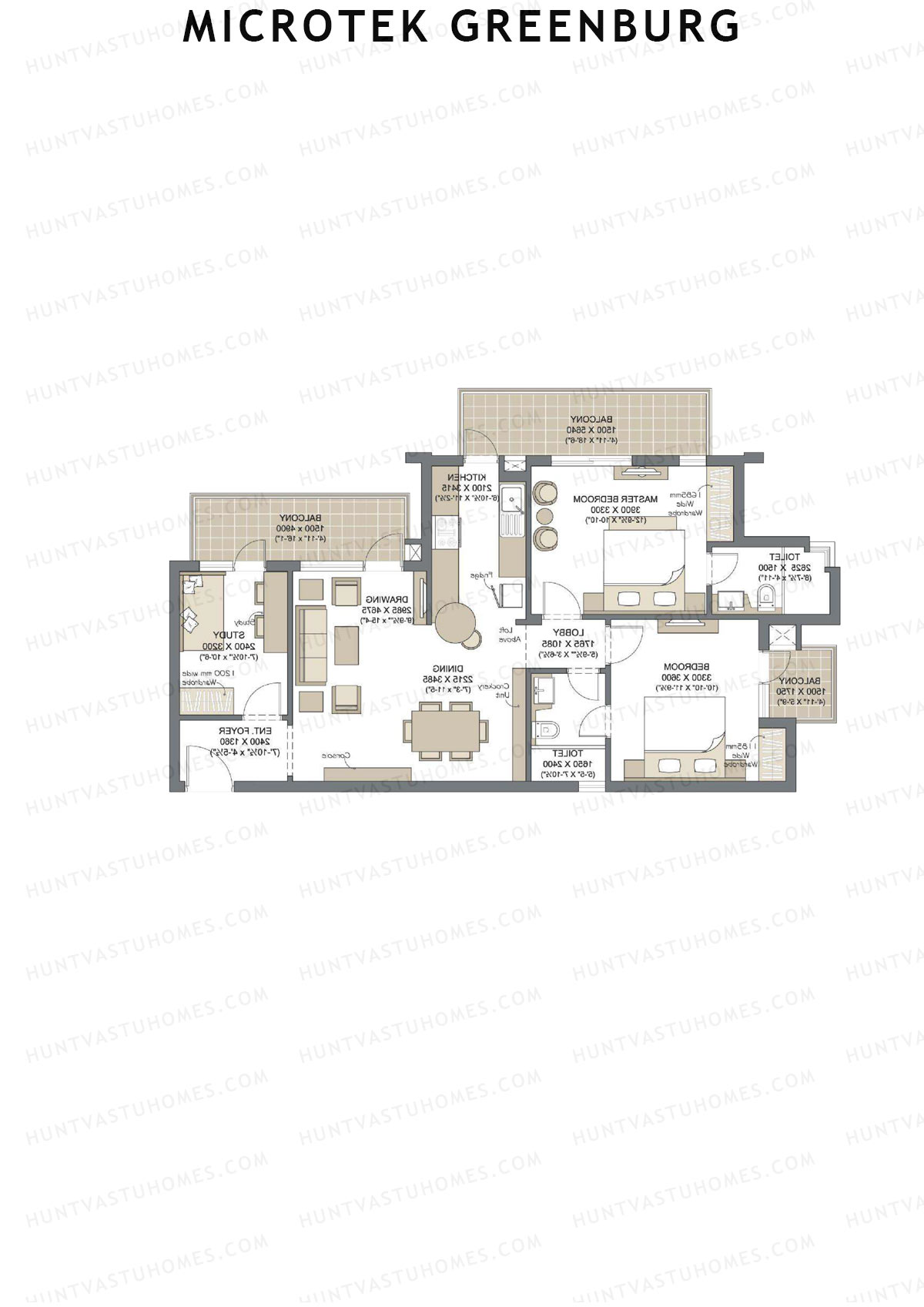 Microtek Greenburg Tower J Unit 1 Floor Plan