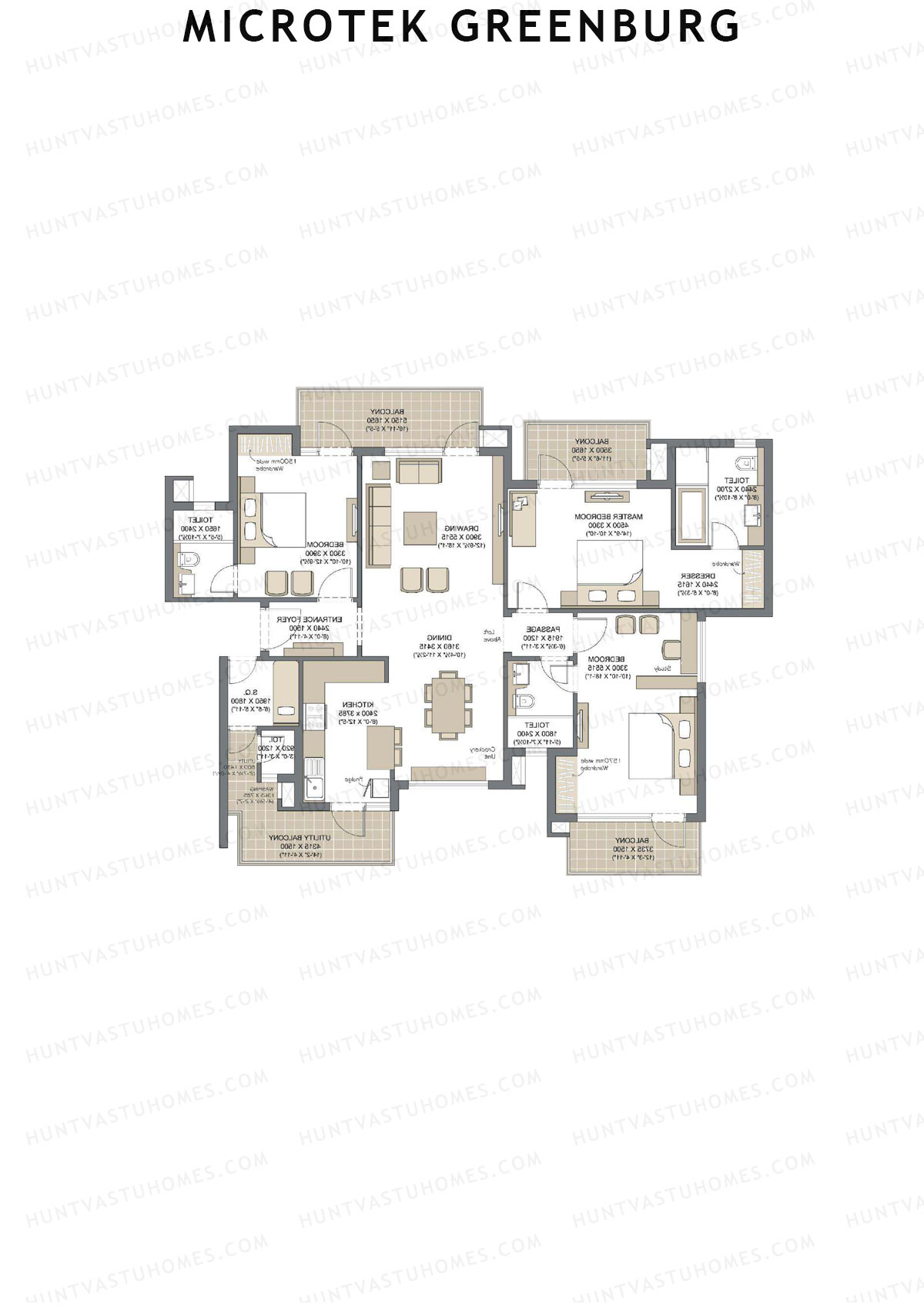 Microtek Greenburg Tower L Unit 1 Floor Plan