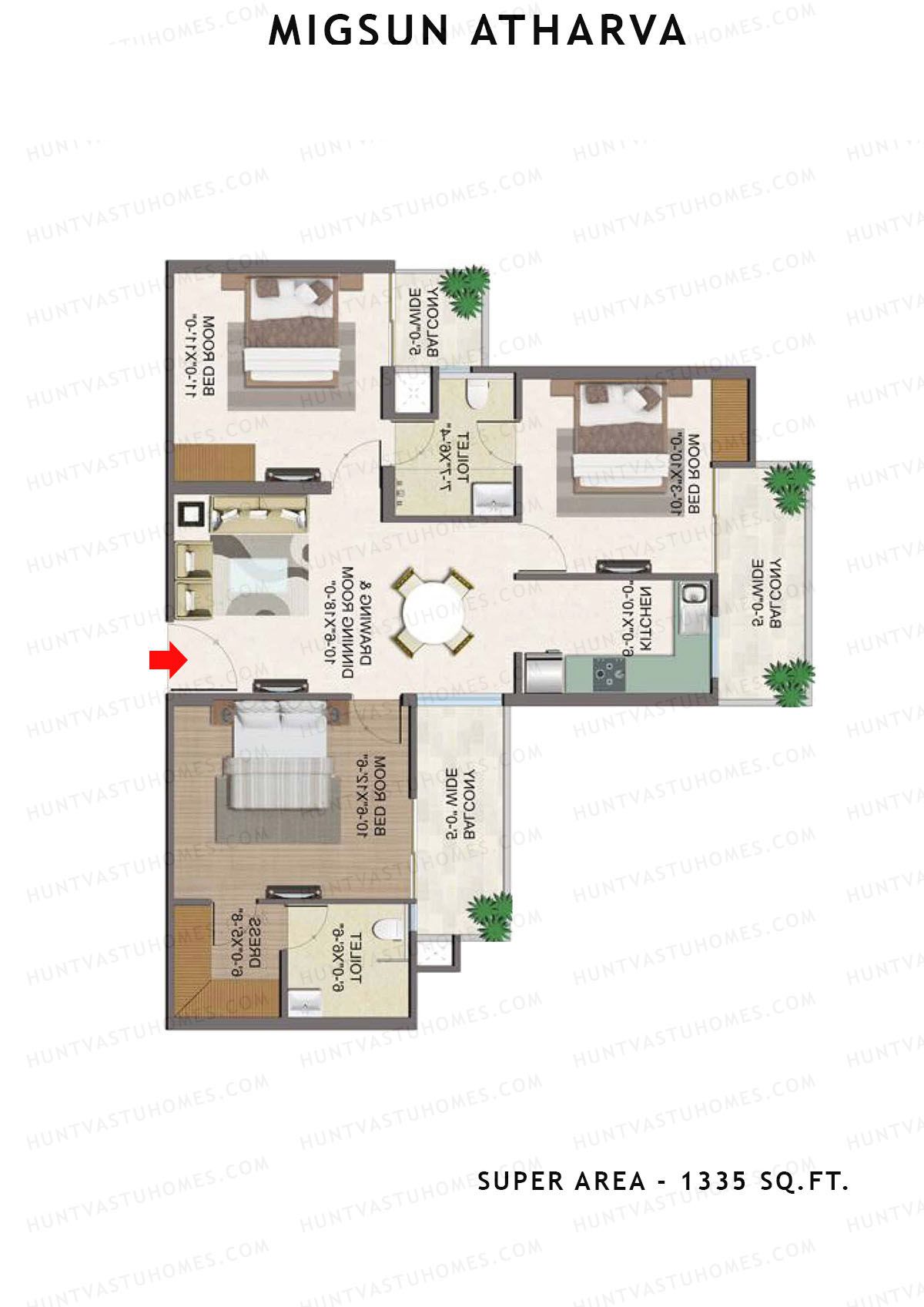 Migsun Atharva SUN 2 Unit 5 Floor Plan