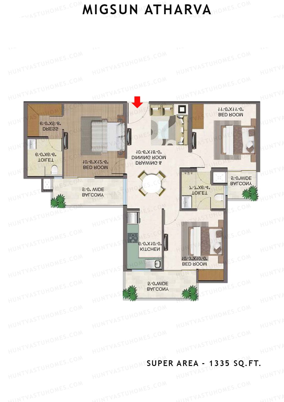 Migsun Atharva SUN 4 Unit 6 Floor Plan