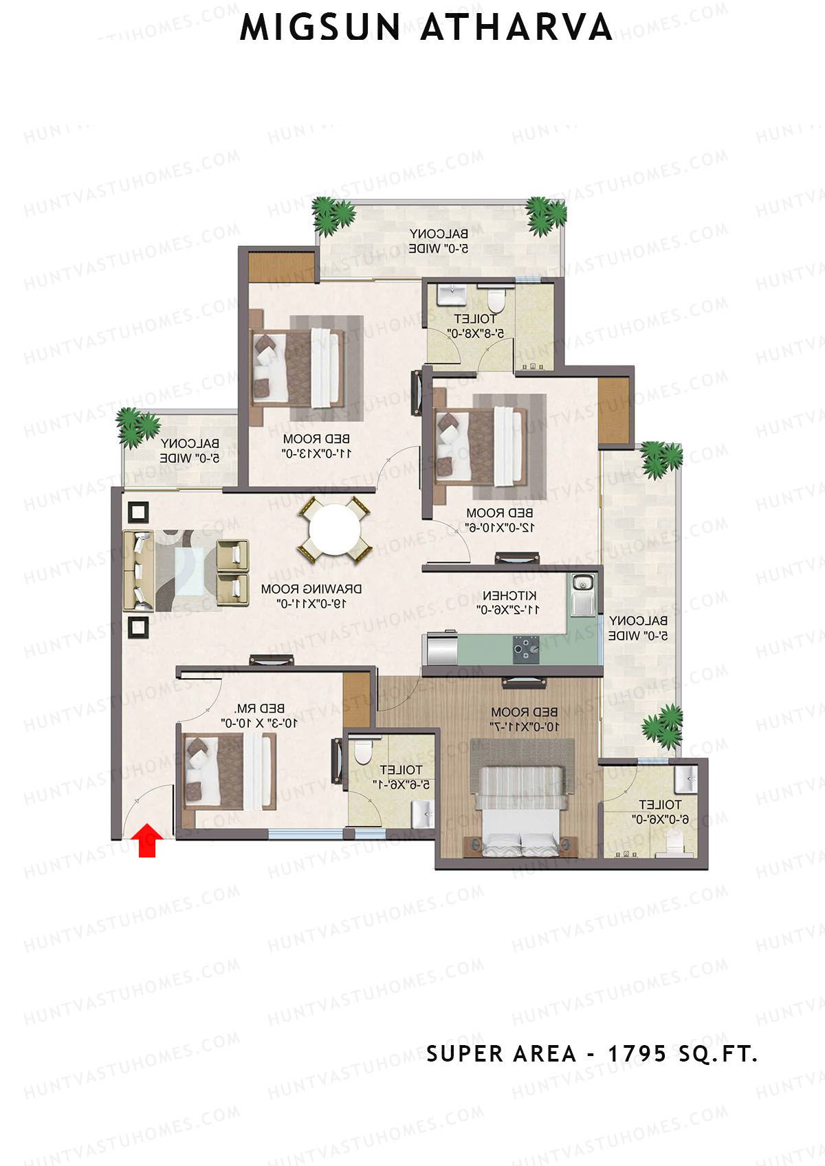 Migsun Atharva SUN 3 Unit 4 Floor Plan