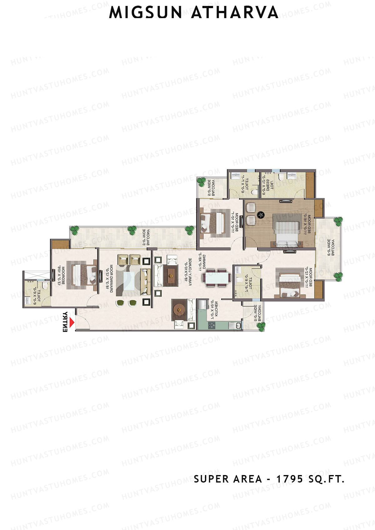 Migsun Atharva SUN 3 Unit 6 Floor Plan