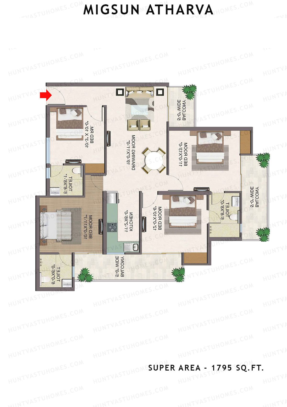 Migsun Atharva SUN 4 Unit 4 Floor Plan