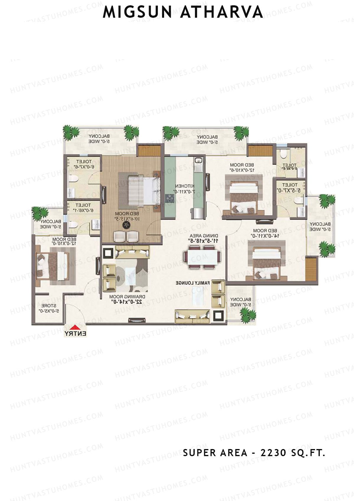 Migsun Atharva SUN 5 Unit 3 Floor Plan