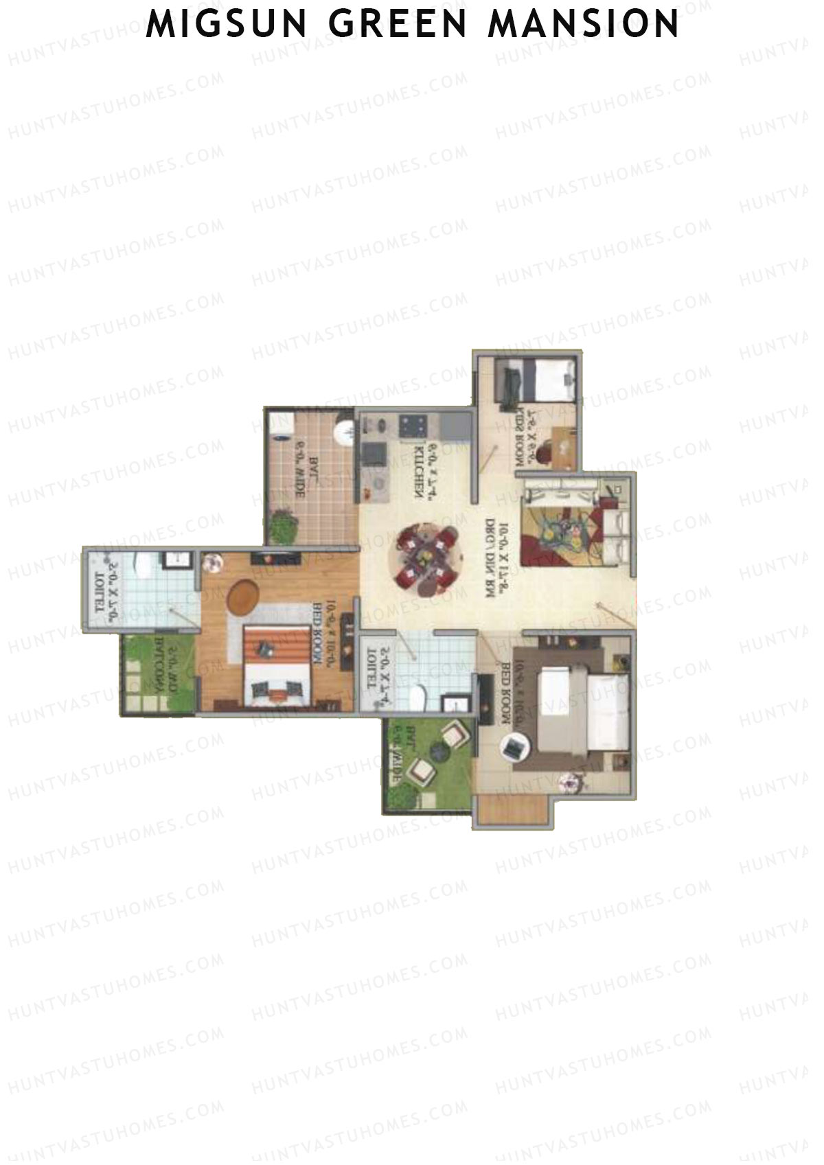Migsun Green Mansion Imperial Unit 10 Floor Plan