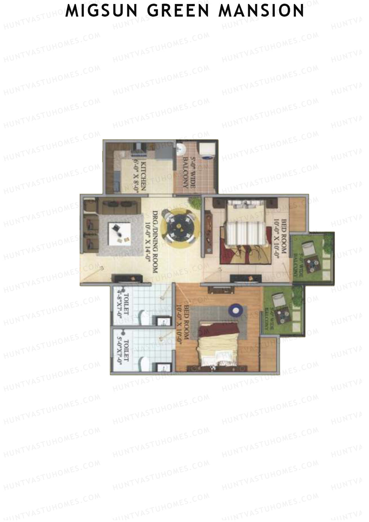 Migsun Green Mansion Imperial Unit 1 Floor Plan
