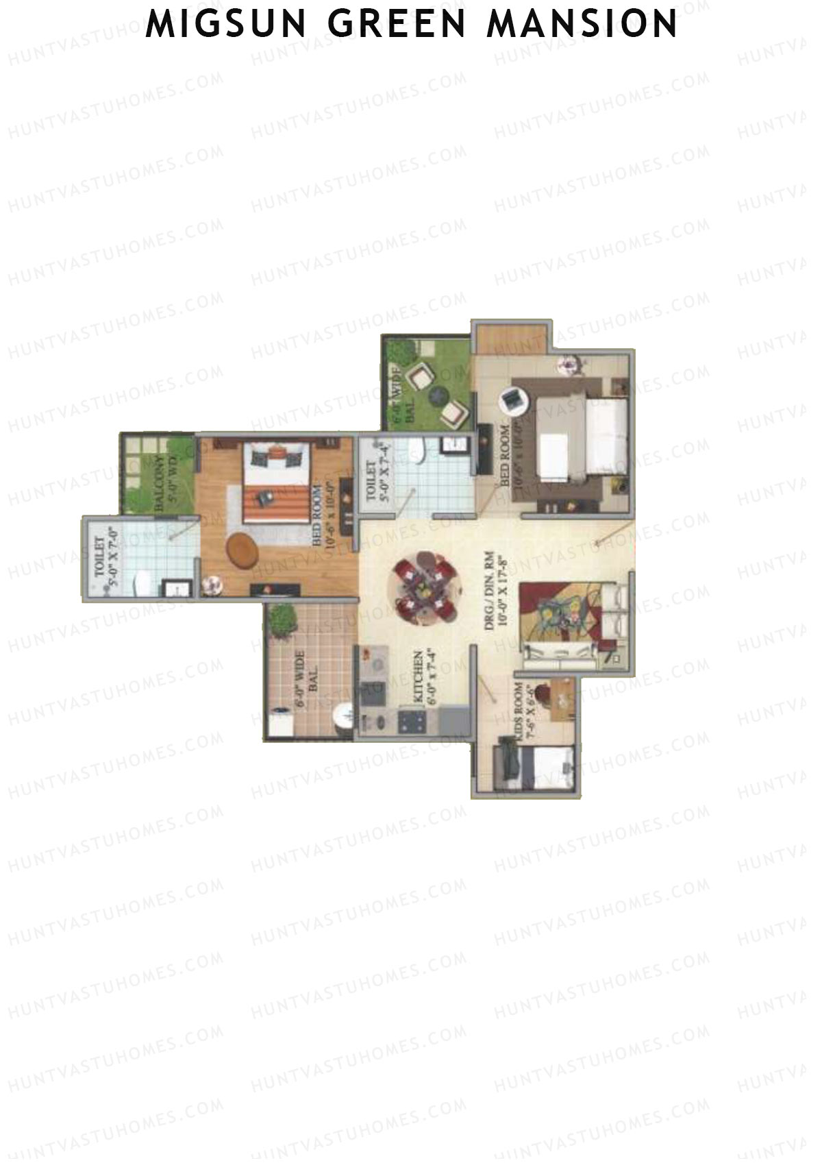 Migsun Green Mansion Imperial Unit 7 Floor Plan