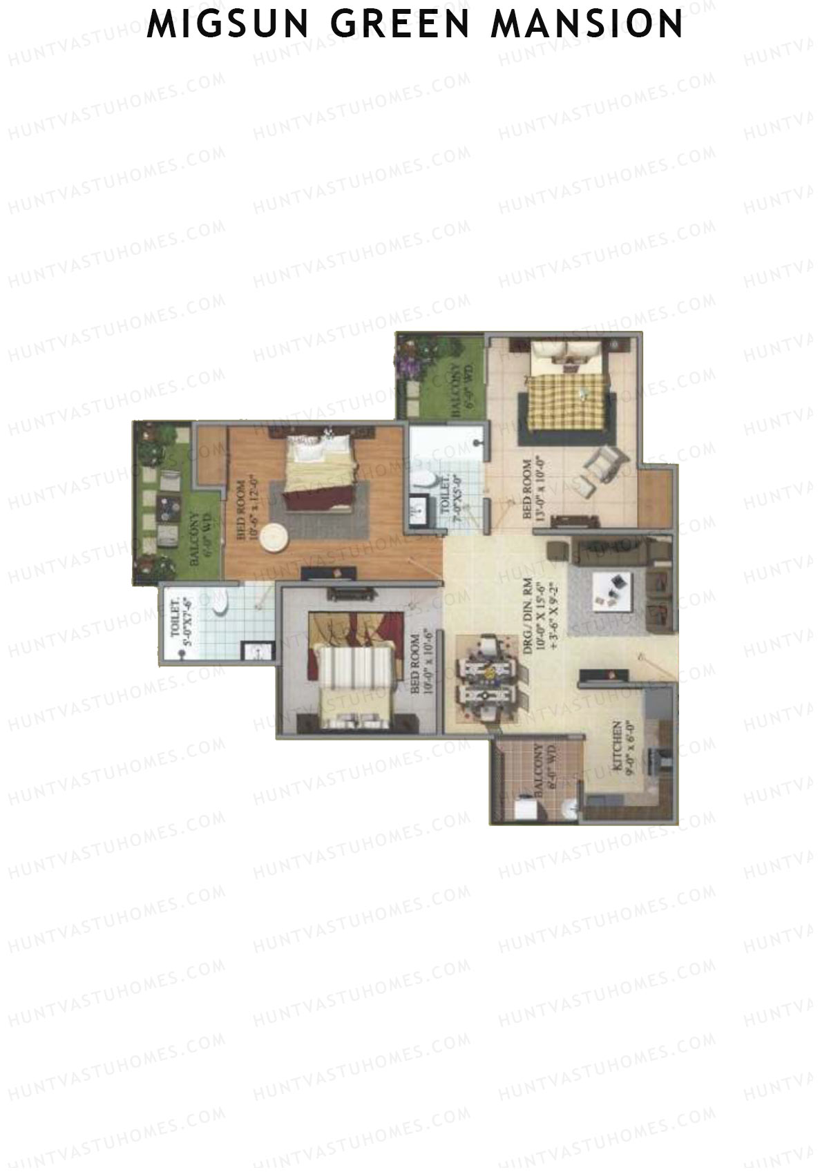 Migsun Green Mansion Imperial Unit 8 Floor Plan