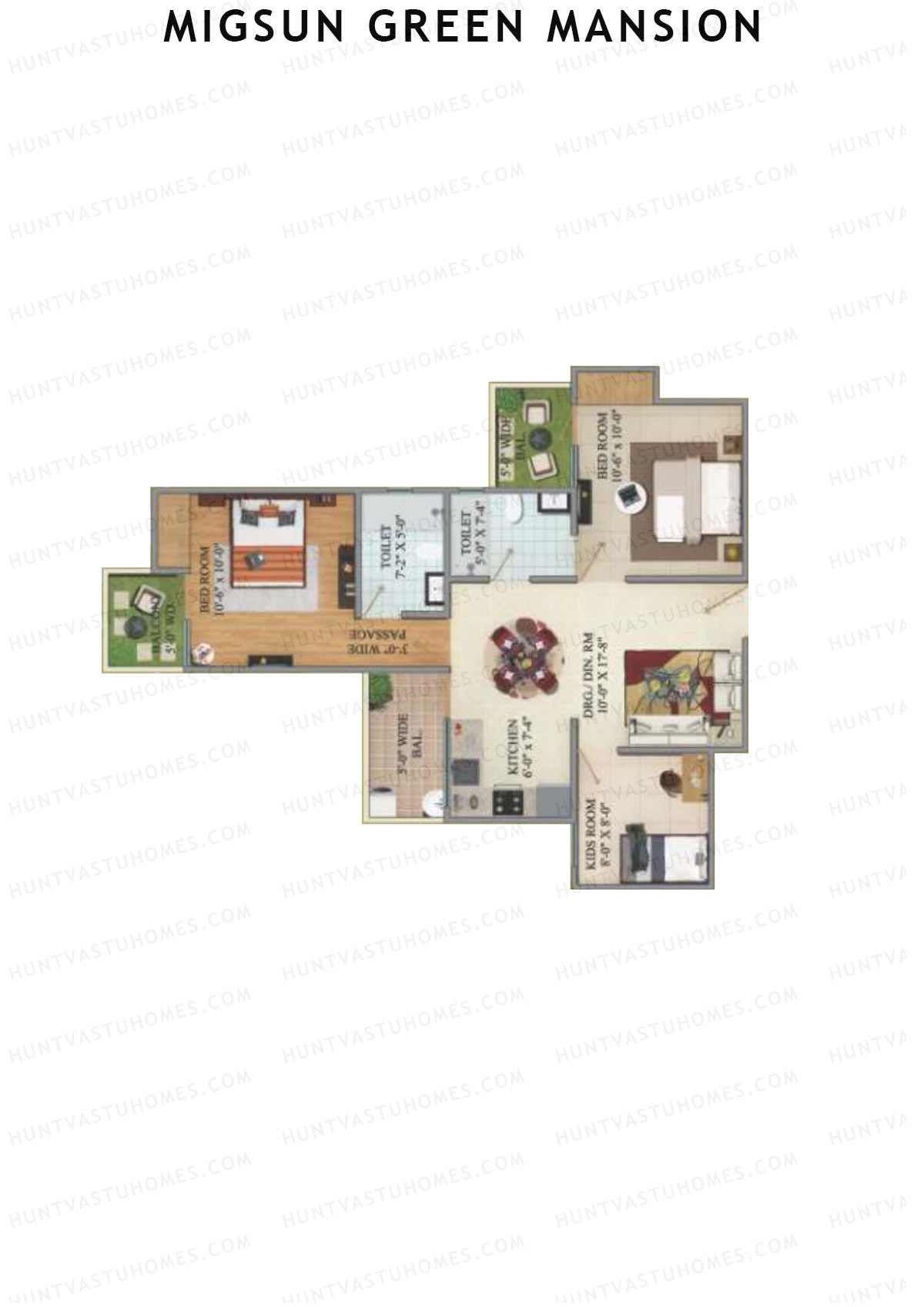 Migsun Green Mansion Regal Unit 1 Floor Plan