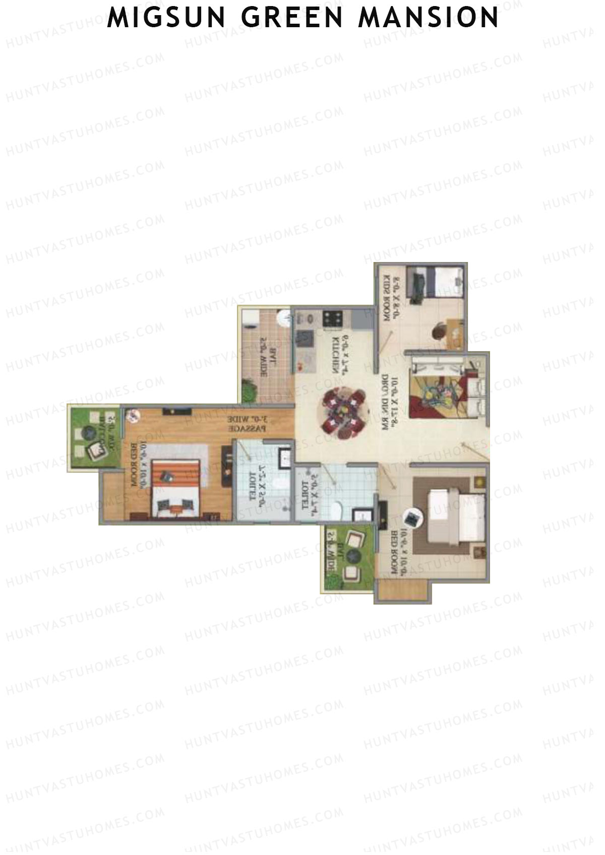 Migsun Green Mansion Regal Unit 2 Floor Plan