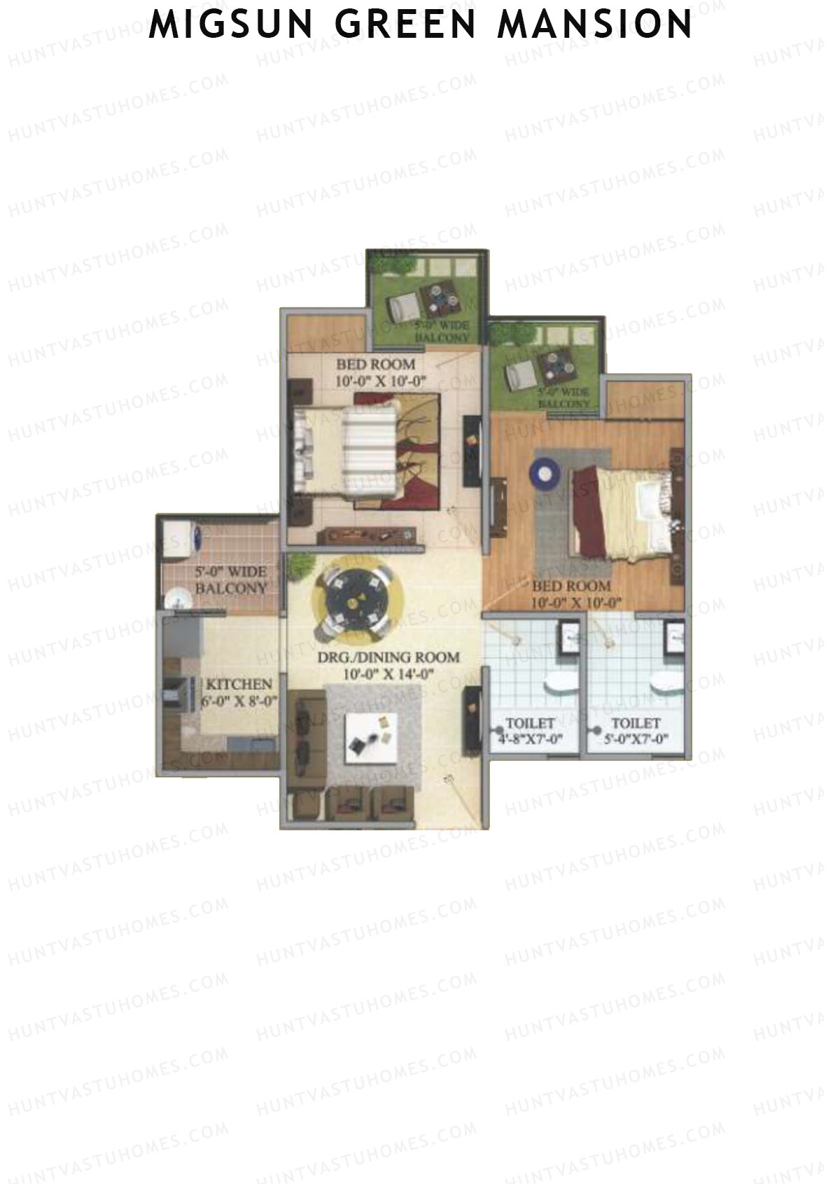 Migsun Green Mansion Regal Unit 5 Floor Plan