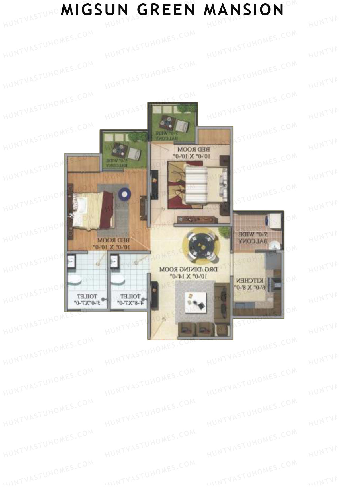Migsun Green Mansion Regal Unit 6 Floor Plan